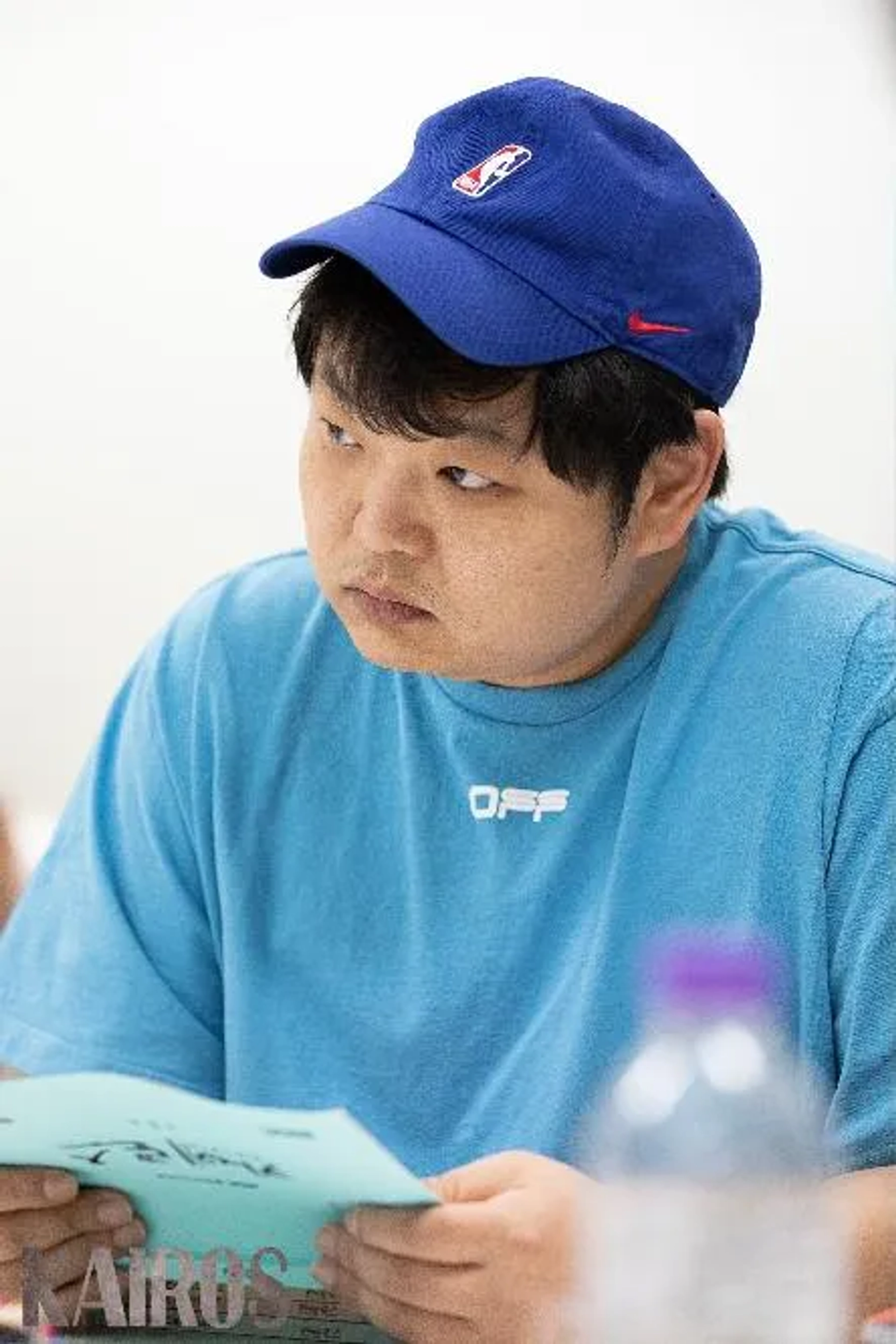 Go Gyu-pil at an event for Kairos (2020)