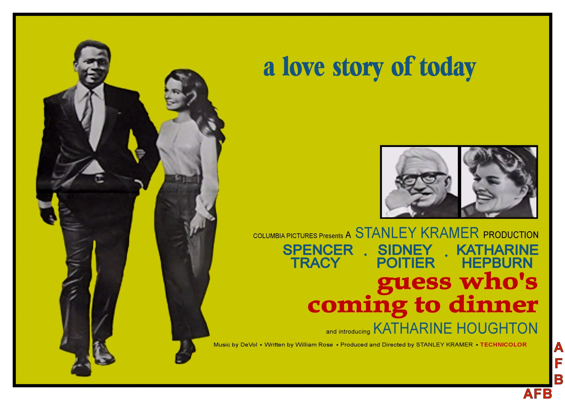 Katharine Hepburn, Spencer Tracy, Sidney Poitier, and Katharine Houghton in Guess Who's Coming to Dinner (1967)