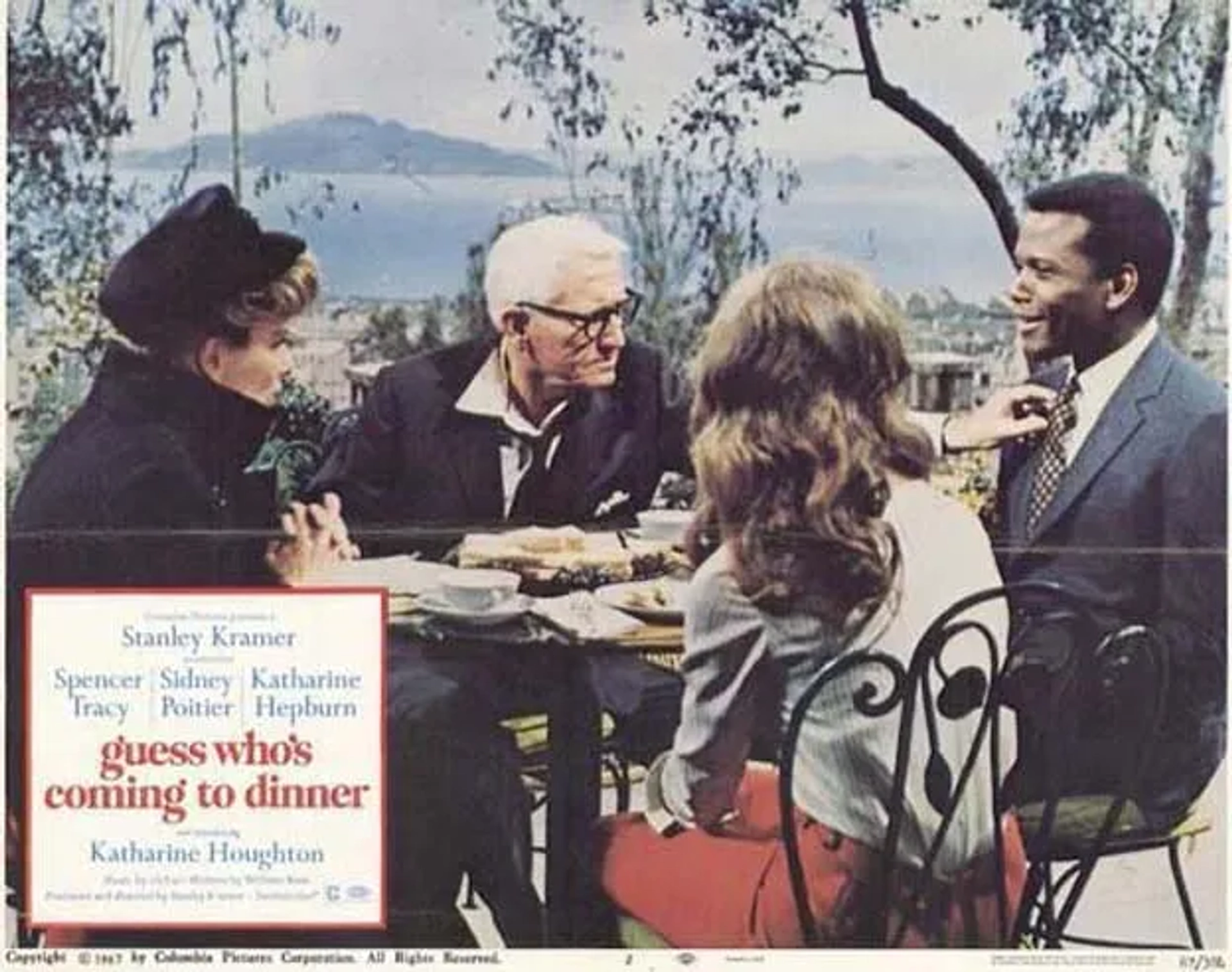 Katharine Hepburn, Spencer Tracy, Sidney Poitier, and Katharine Houghton in Guess Who's Coming to Dinner (1967)