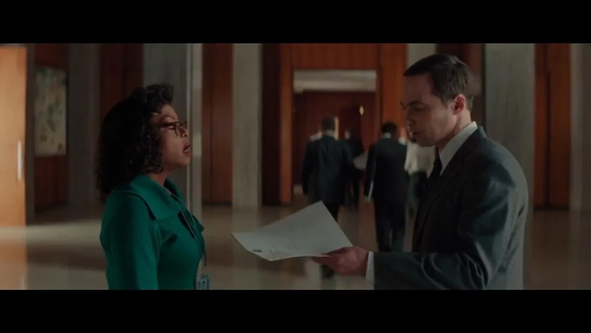 Taraji P. Henson and Jim Parsons in Hidden Figures (2016)