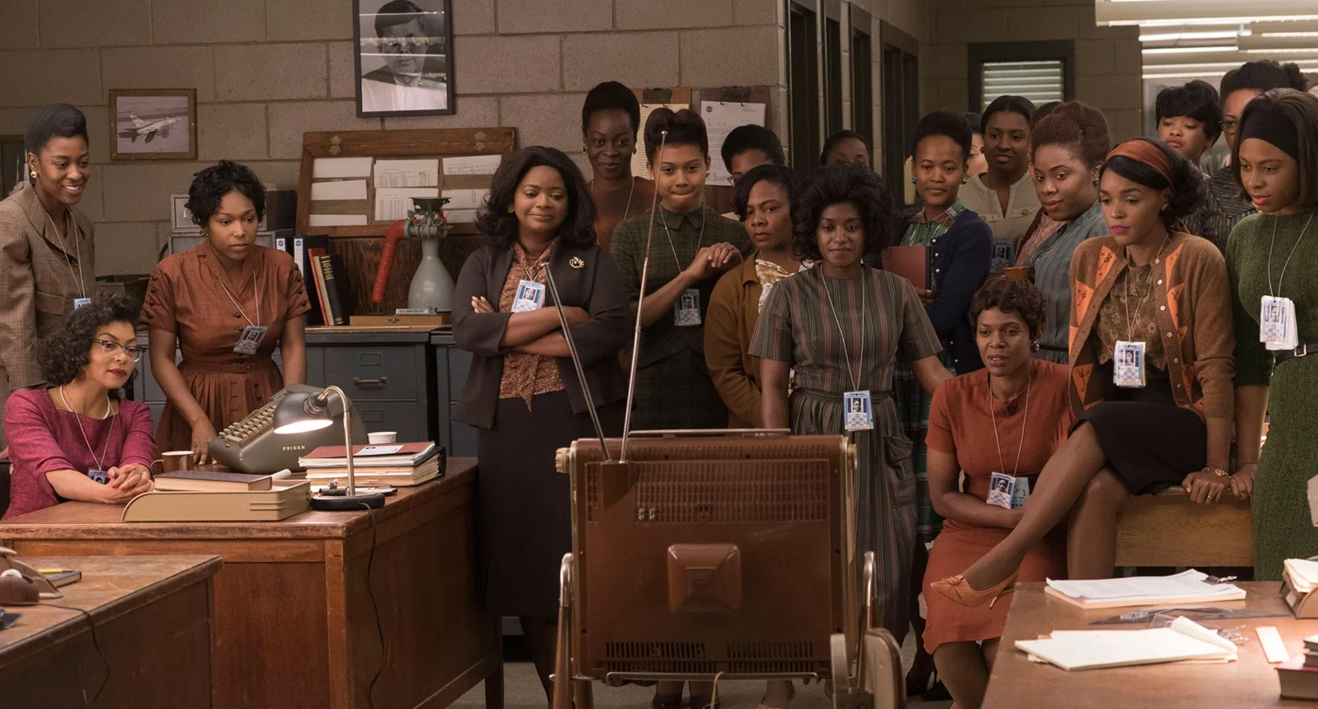 Taraji P. Henson, Octavia Spencer, Janelle Monáe, Crystal Lee Brown, and Janeen Michael in Hidden Figures (2016)