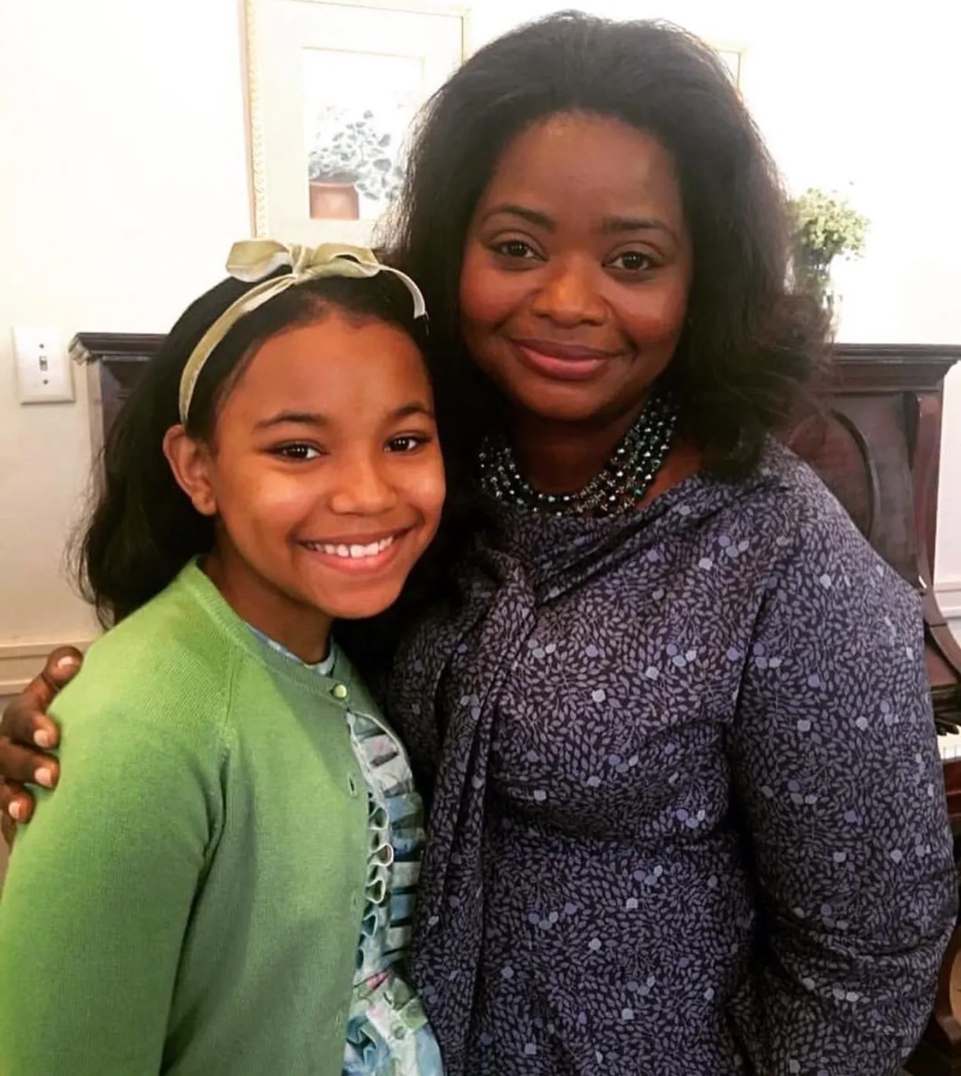 Ariana Neal and Octavia Spencer on set of 'Hidden Figures'