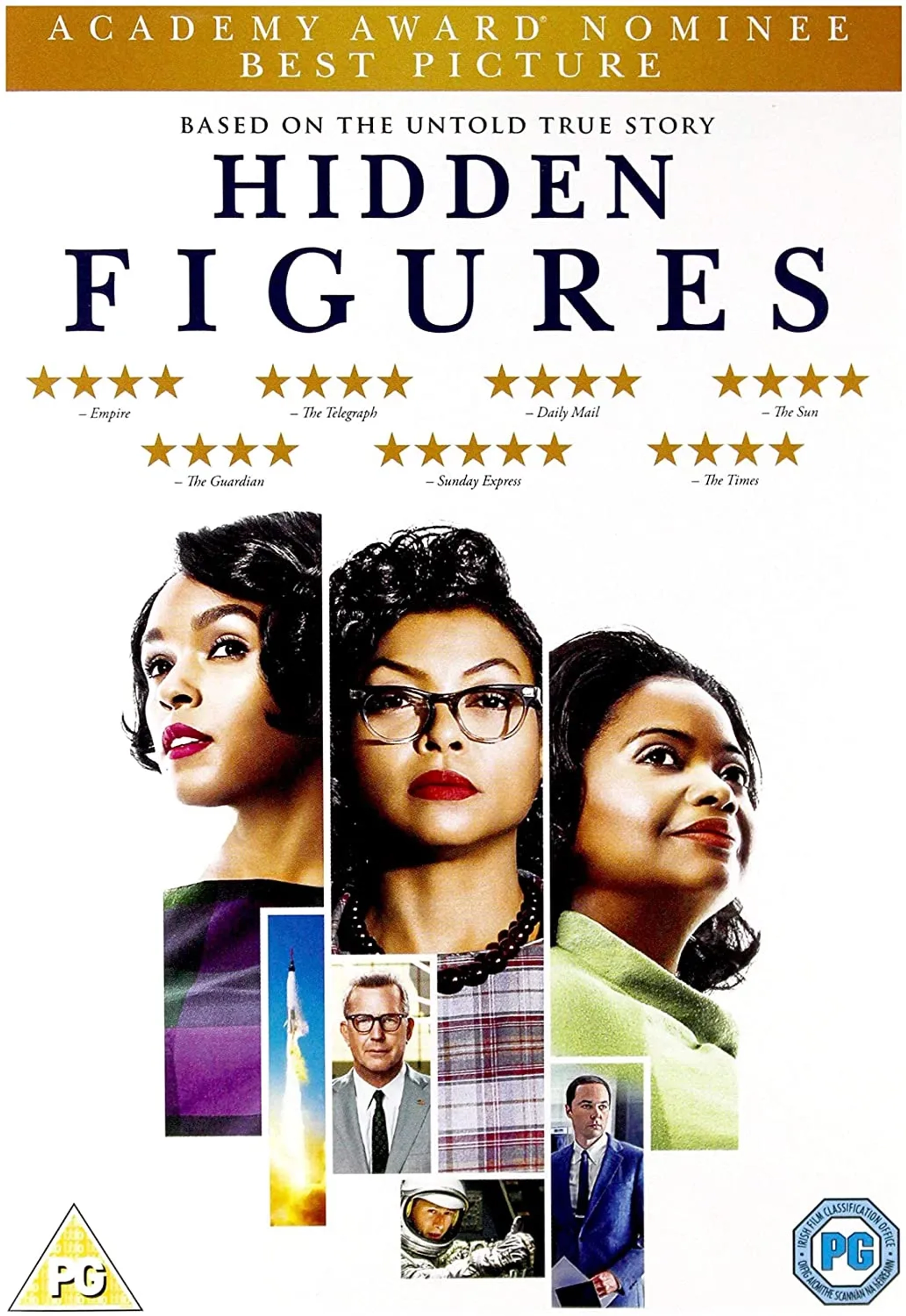 Kevin Costner, Taraji P. Henson, Octavia Spencer, Glen Powell, Jim Parsons, and Janelle Monáe in Hidden Figures (2016)