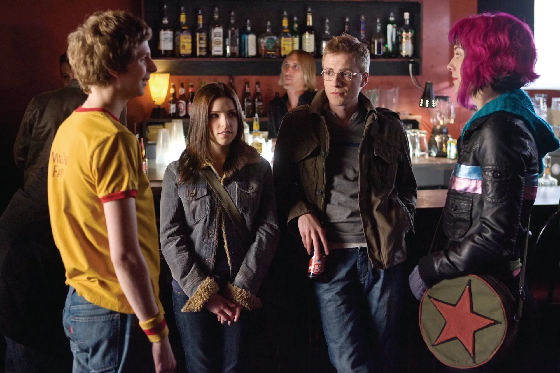 Michael Cera, Anna Kendrick, Mary Elizabeth Winstead, and Kjartan Hewitt in Scott Pilgrim vs. the World (2010)