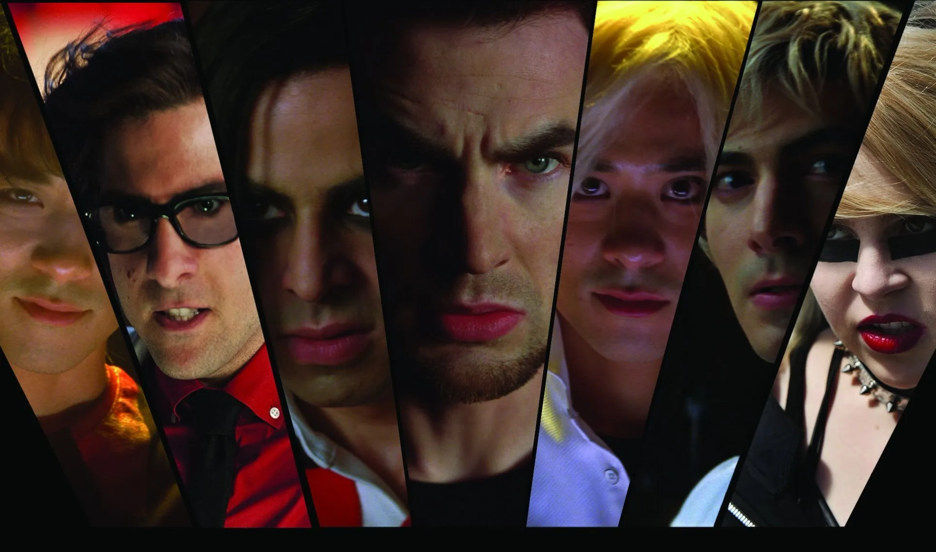 Jason Schwartzman, Chris Evans, Brandon Routh, Mae Whitman, Satya Bhabha, Shôta Saitô, and Keita Saitou in Scott Pilgrim vs. the World (2010)