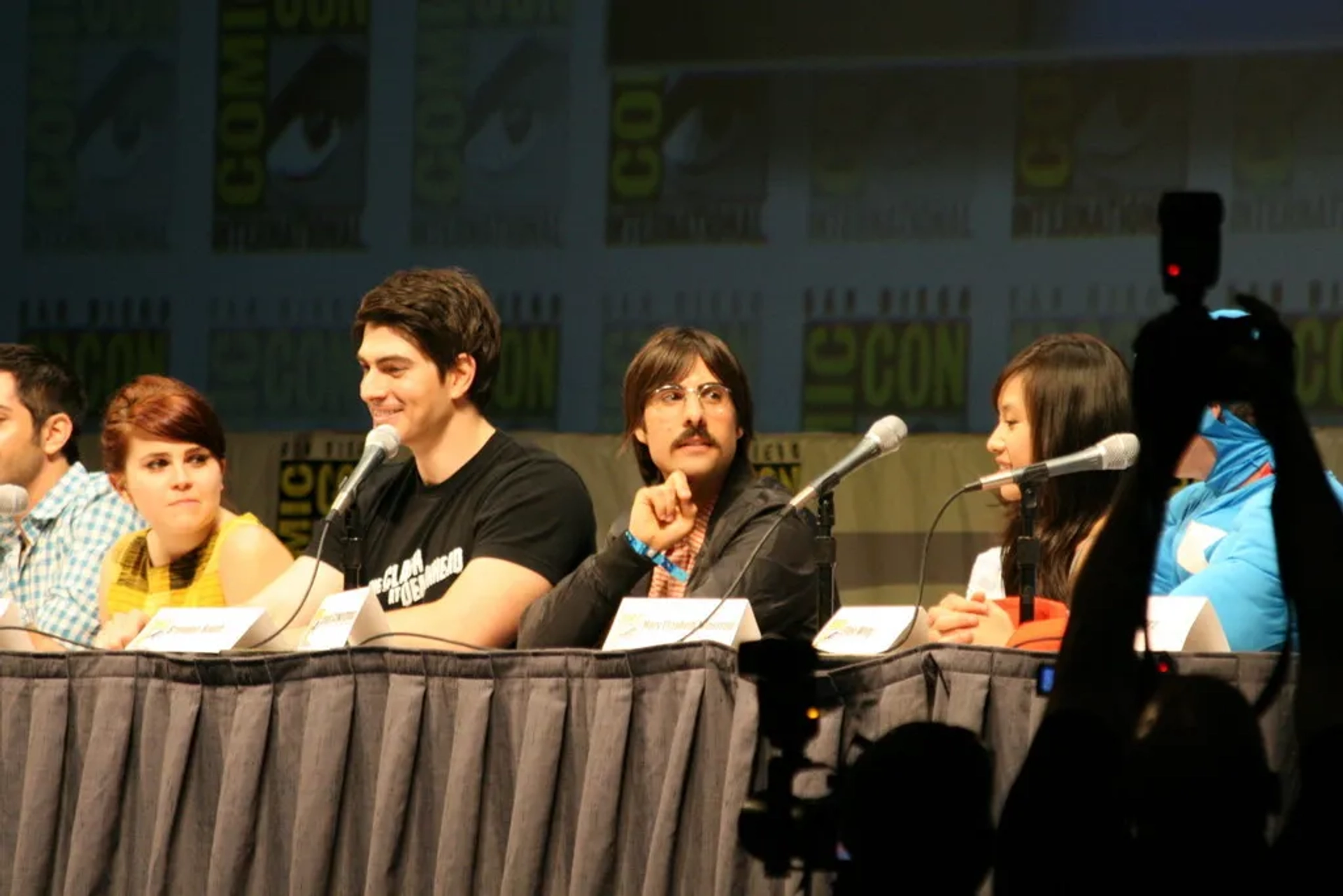 Jason Schwartzman, Brandon Routh, Mae Whitman, and Ellen Wong at an event for Scott Pilgrim vs. the World (2010)