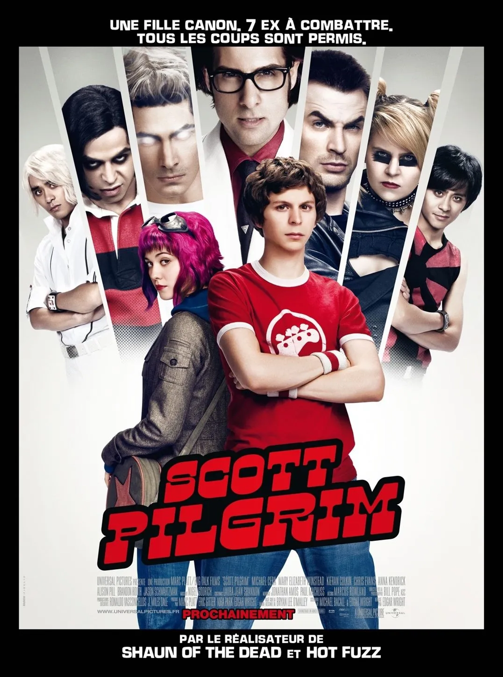 Jason Schwartzman, Michael Cera, Chris Evans, Brandon Routh, Mae Whitman, Mary Elizabeth Winstead, Satya Bhabha, Shôta Saitô, and Keita Saitou in Scott Pilgrim vs. the World (2010)