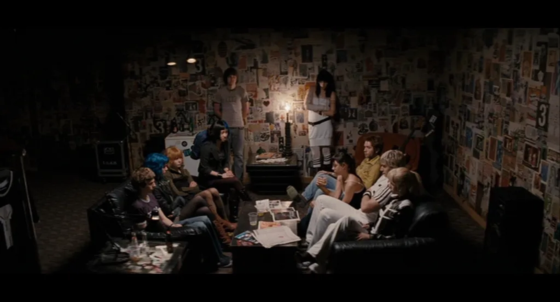 Michael Cera, Chris Evans, Brie Larson, Alison Pill, Mark Webber, Mary Elizabeth Winstead, Aubrey Plaza, Johnny Simmons, and Ellen Wong in Scott Pilgrim vs. the World (2010)