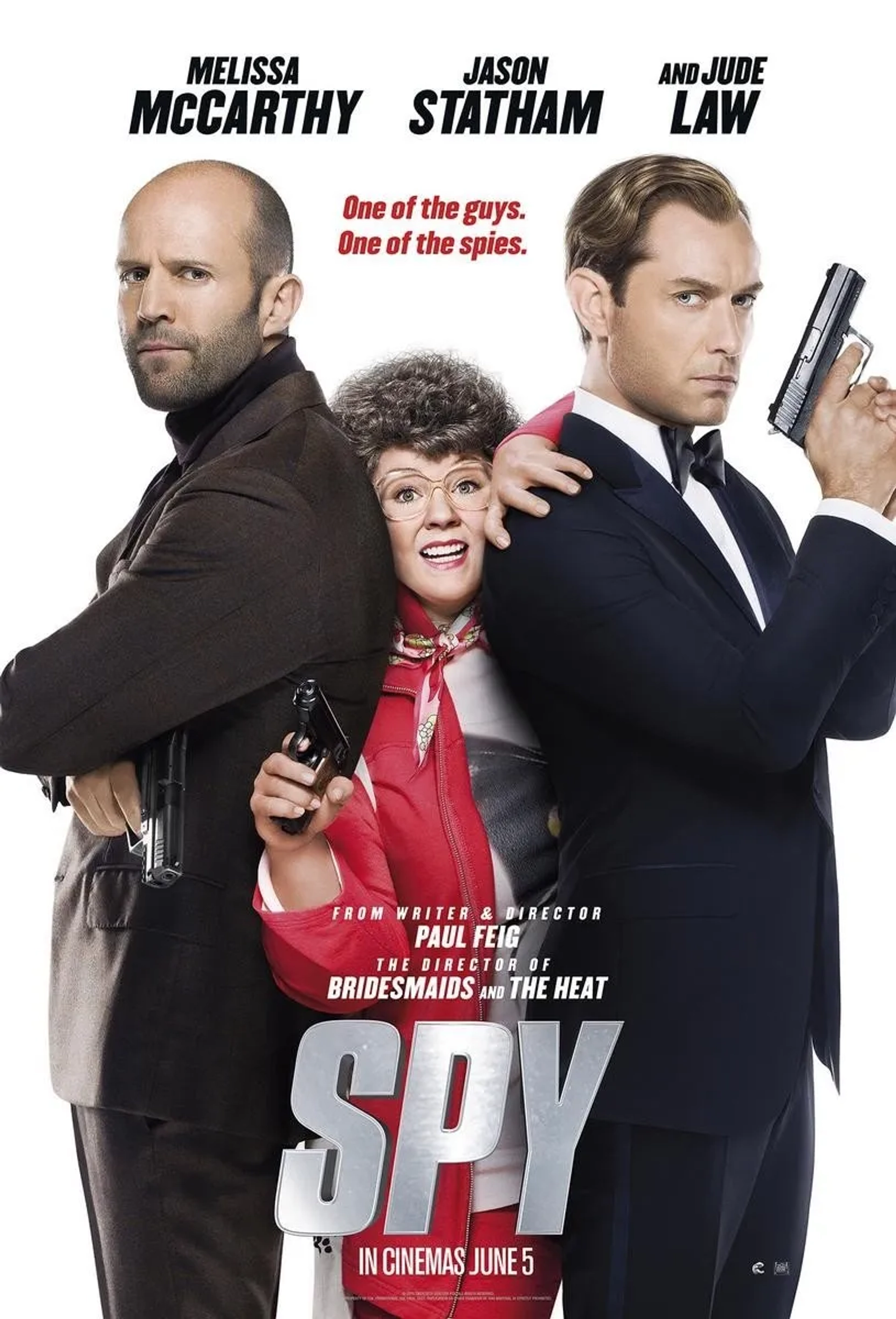 Jude Law, Jason Statham, and Melissa McCarthy in Spy (2015)