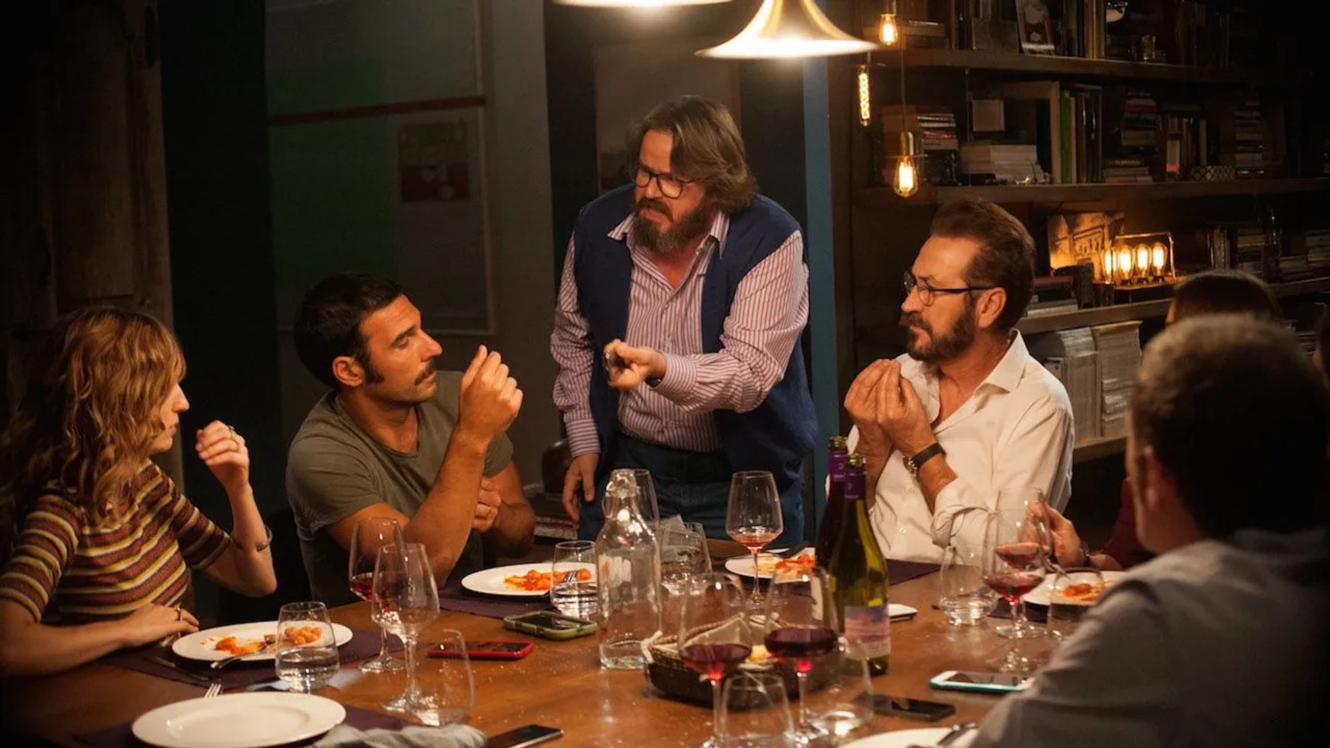 Giuseppe Battiston, Marco Giallini, Edoardo Leo, and Alba Rohrwacher in Perfect Strangers (2016)