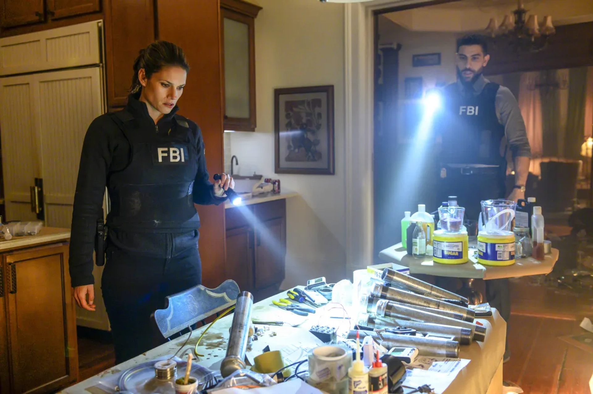 Missy Peregrym and Zeeko Zaki in FBI (2018)