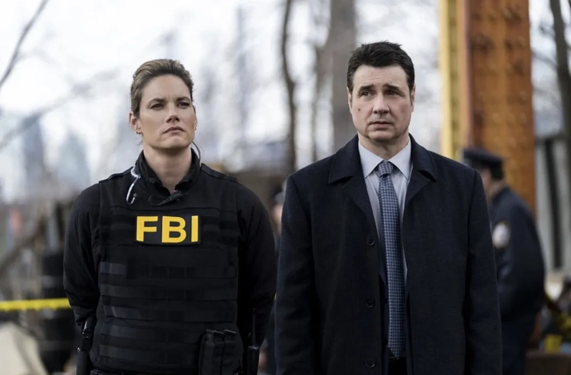 Adam Ferrara and Missy Peregrym in FBI: Privilege (2023)