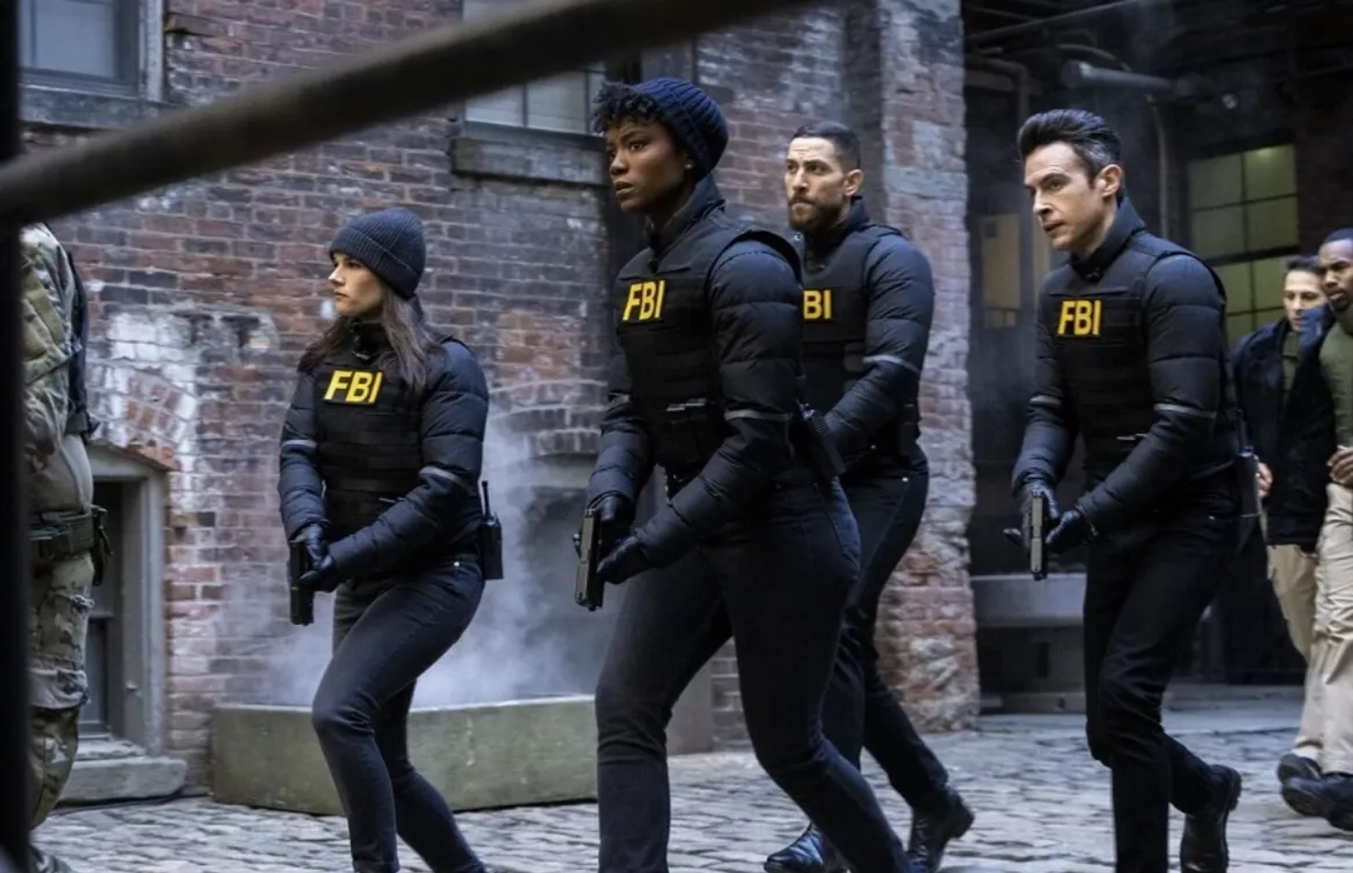 Missy Peregrym, John Boyd, Katherine Renee Kane, and Zeeko Zaki in FBI: Sins of the Past (2023)