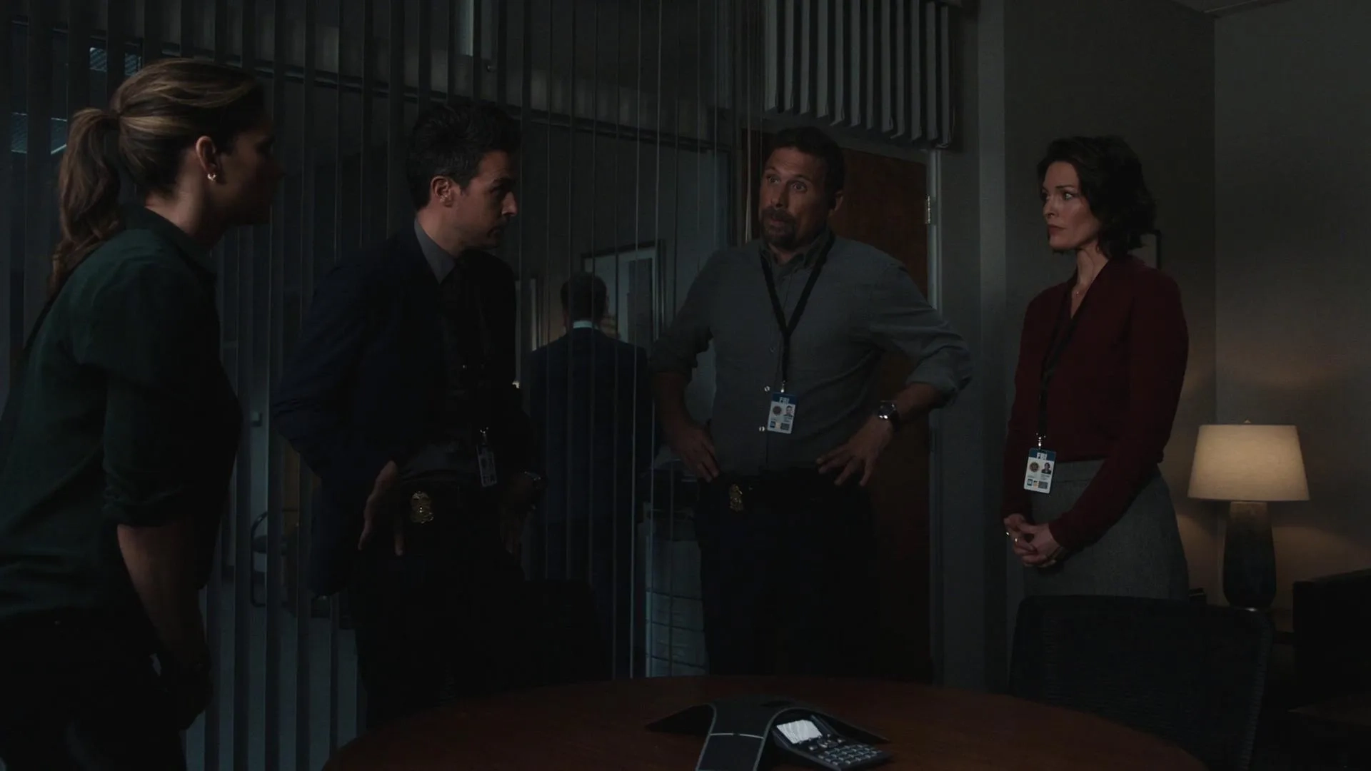 Jeremy Sisto, Alana De La Garza, Missy Peregrym, and John Boyd in FBI: Know Thyself (2021)