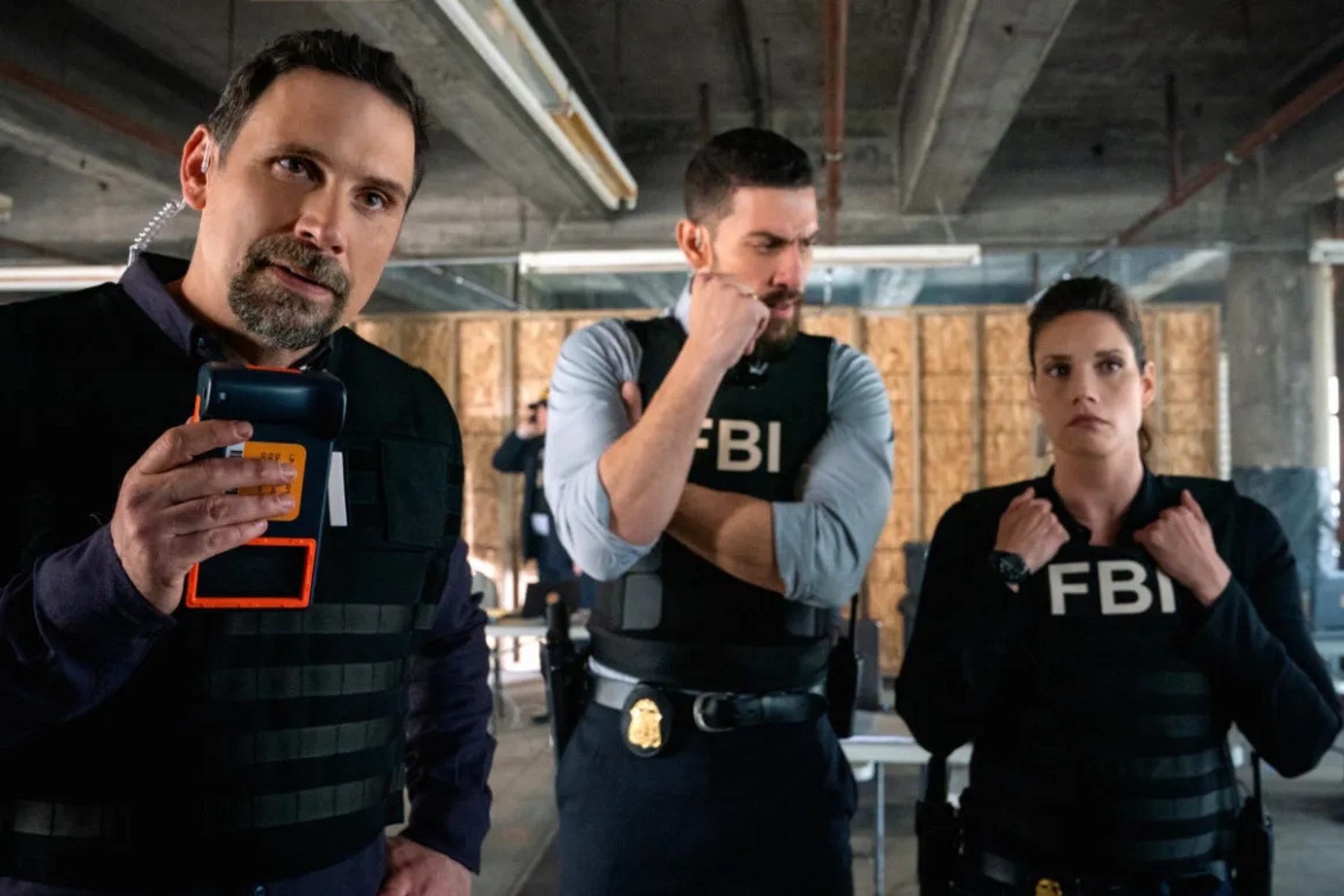 Jeremy Sisto, Missy Peregrym, and Zeeko Zaki in FBI: Fathers and Sons (2021)