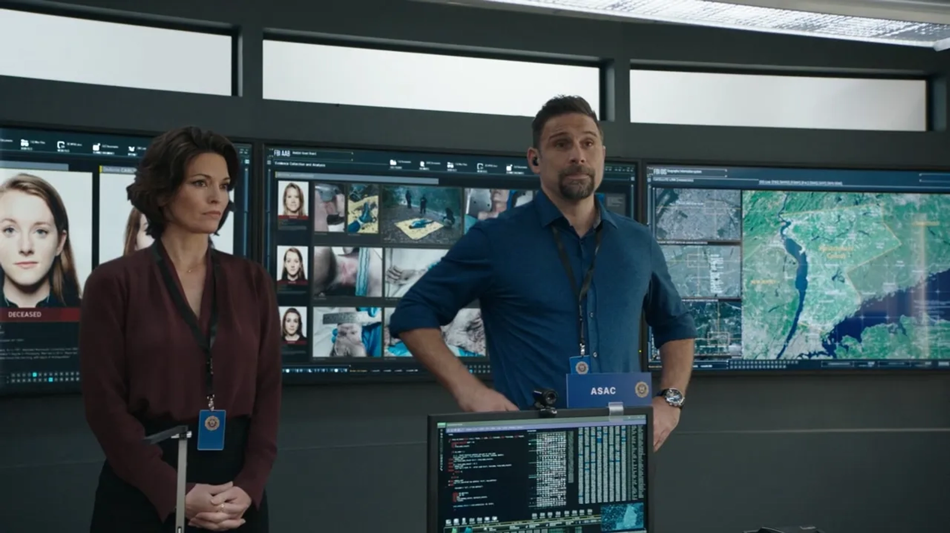 Jeremy Sisto and Alana De La Garza in FBI: Unreasonable Doubt (2020)