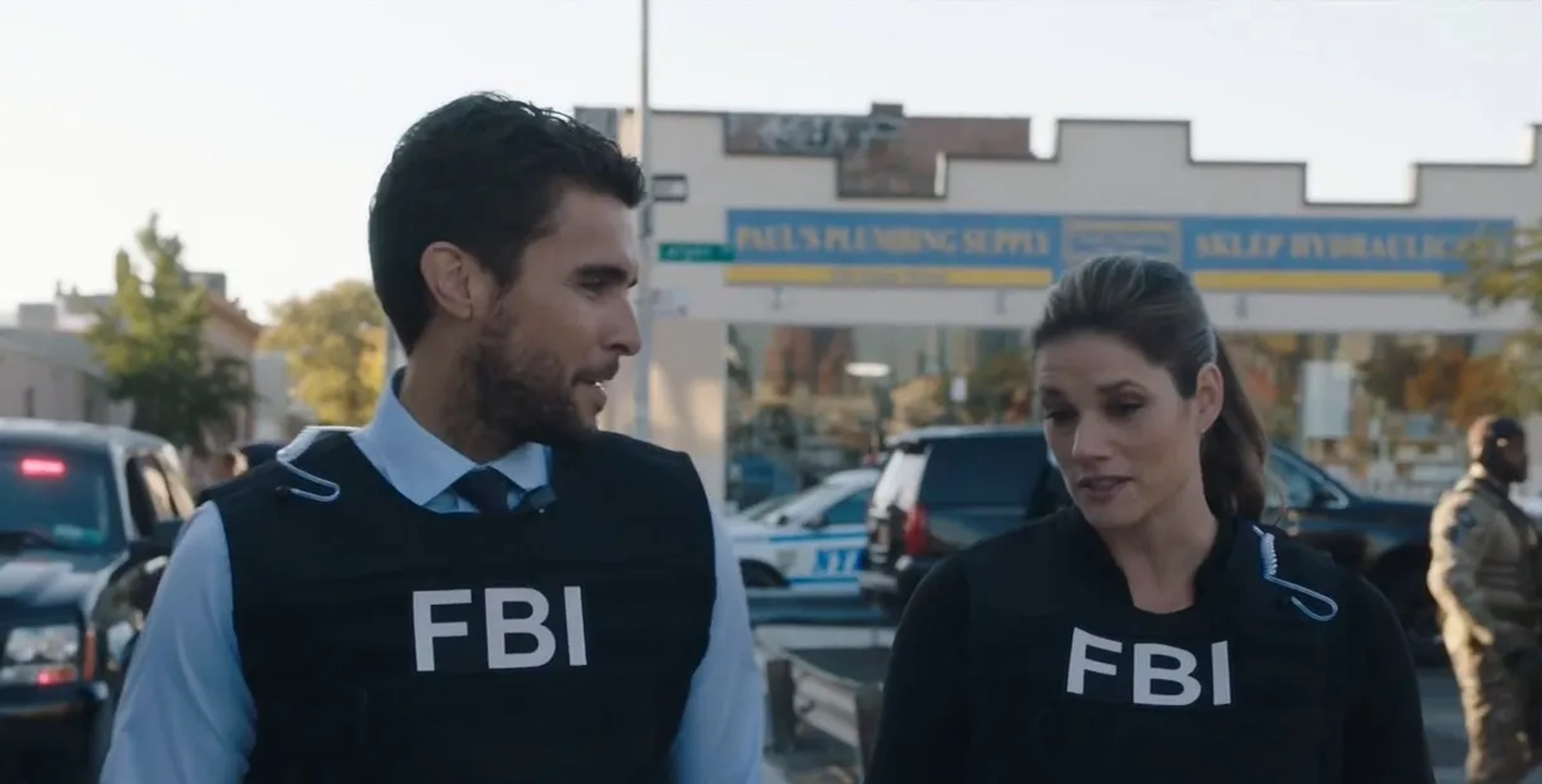 Missy Peregrym and Josh Segarra in FBI: Never Trust a Stranger (2020)