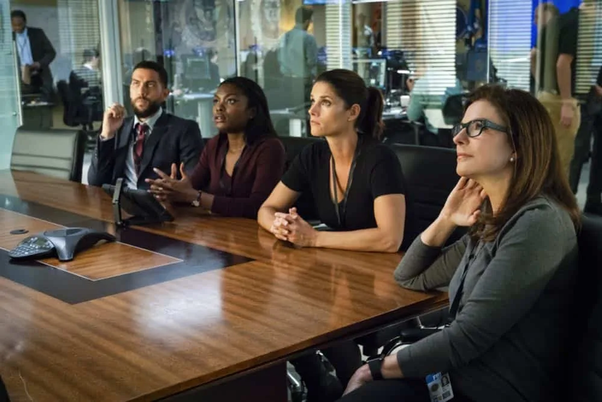 Sela Ward, Missy Peregrym, Zeeko Zaki, and Ebonee Noel in FBI (2018)