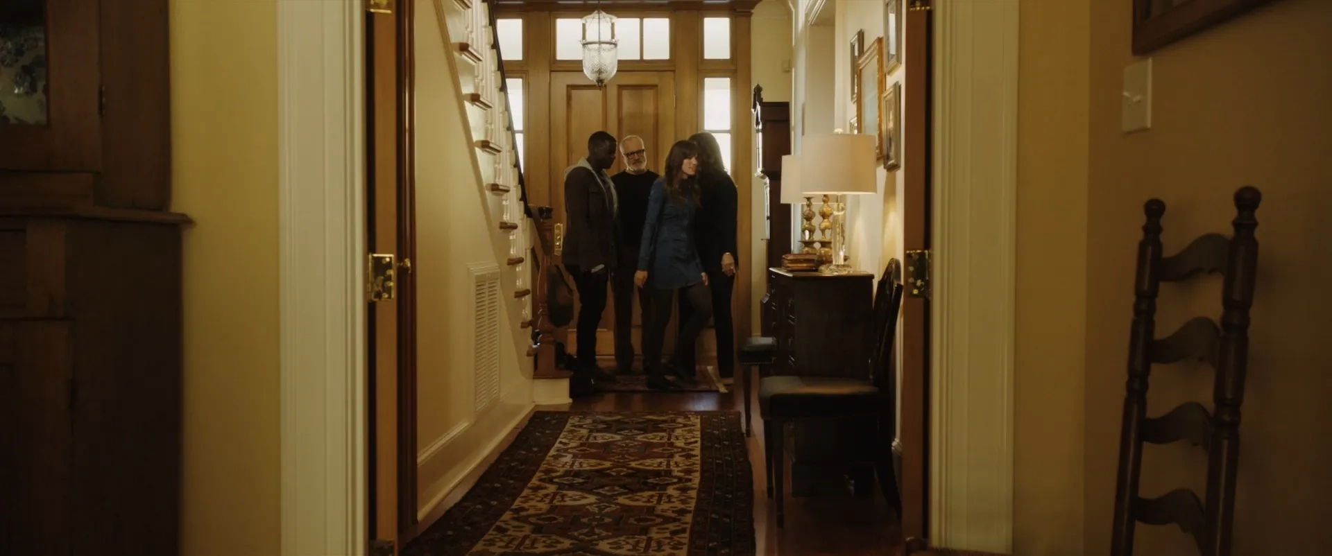 Catherine Keener, Bradley Whitford, Daniel Kaluuya, and Allison Williams in Get Out (2017)