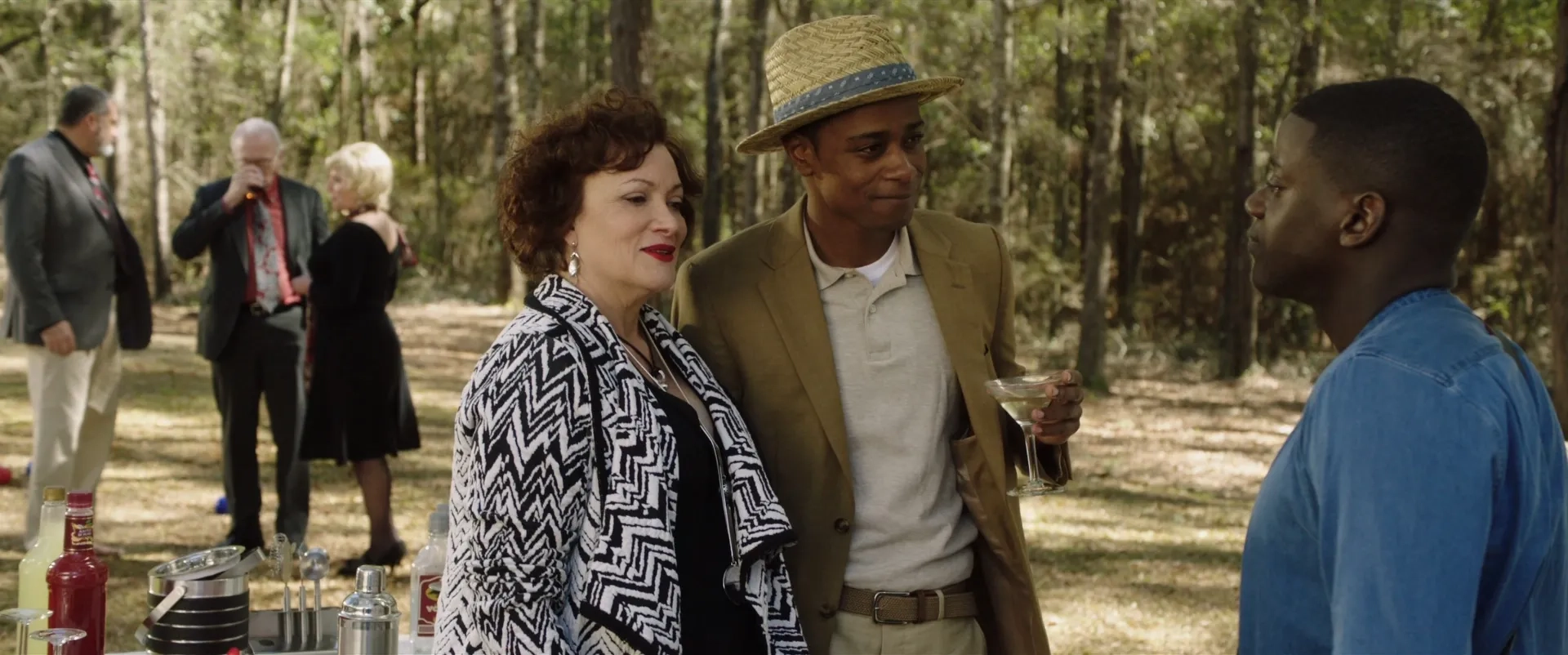 Geraldine Singer, Daniel Kaluuya, and LaKeith Stanfield in Get Out (2017)