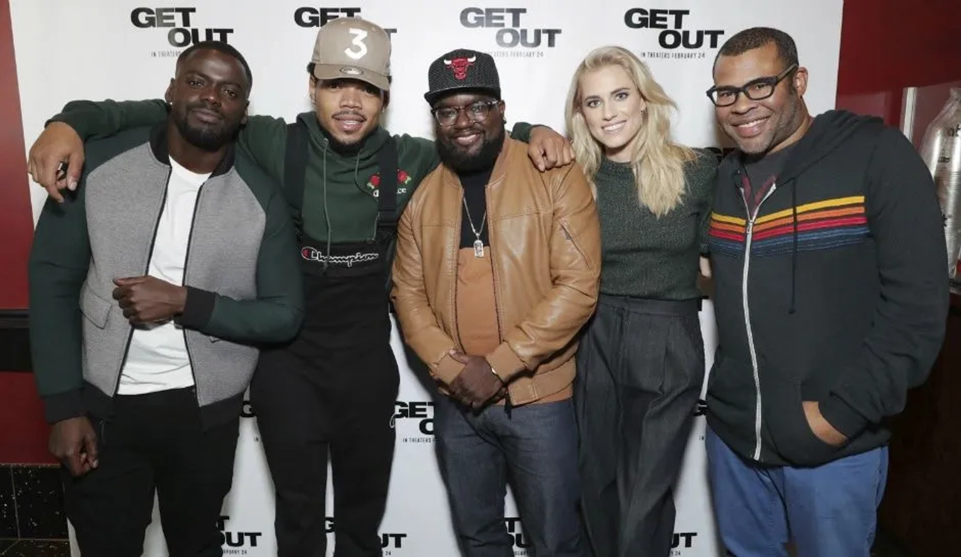 Jordan Peele, Daniel Kaluuya, Lil Rel Howery, Allison Williams, and Chance the Rapper in Get Out (2017)