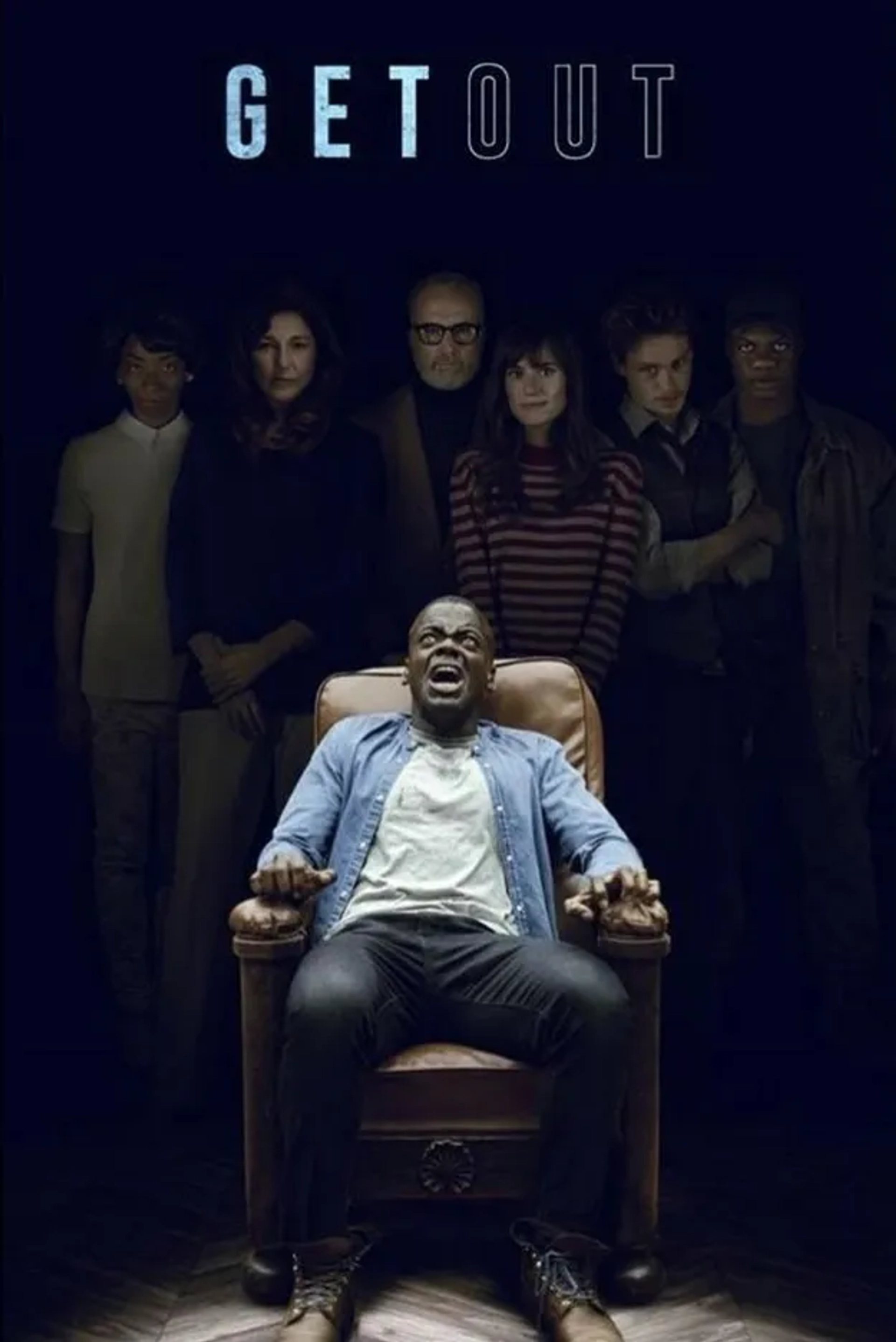 Catherine Keener, Bradley Whitford, Daniel Kaluuya, Caleb Landry Jones, Betty Gabriel, and Allison Williams in Get Out (2017)