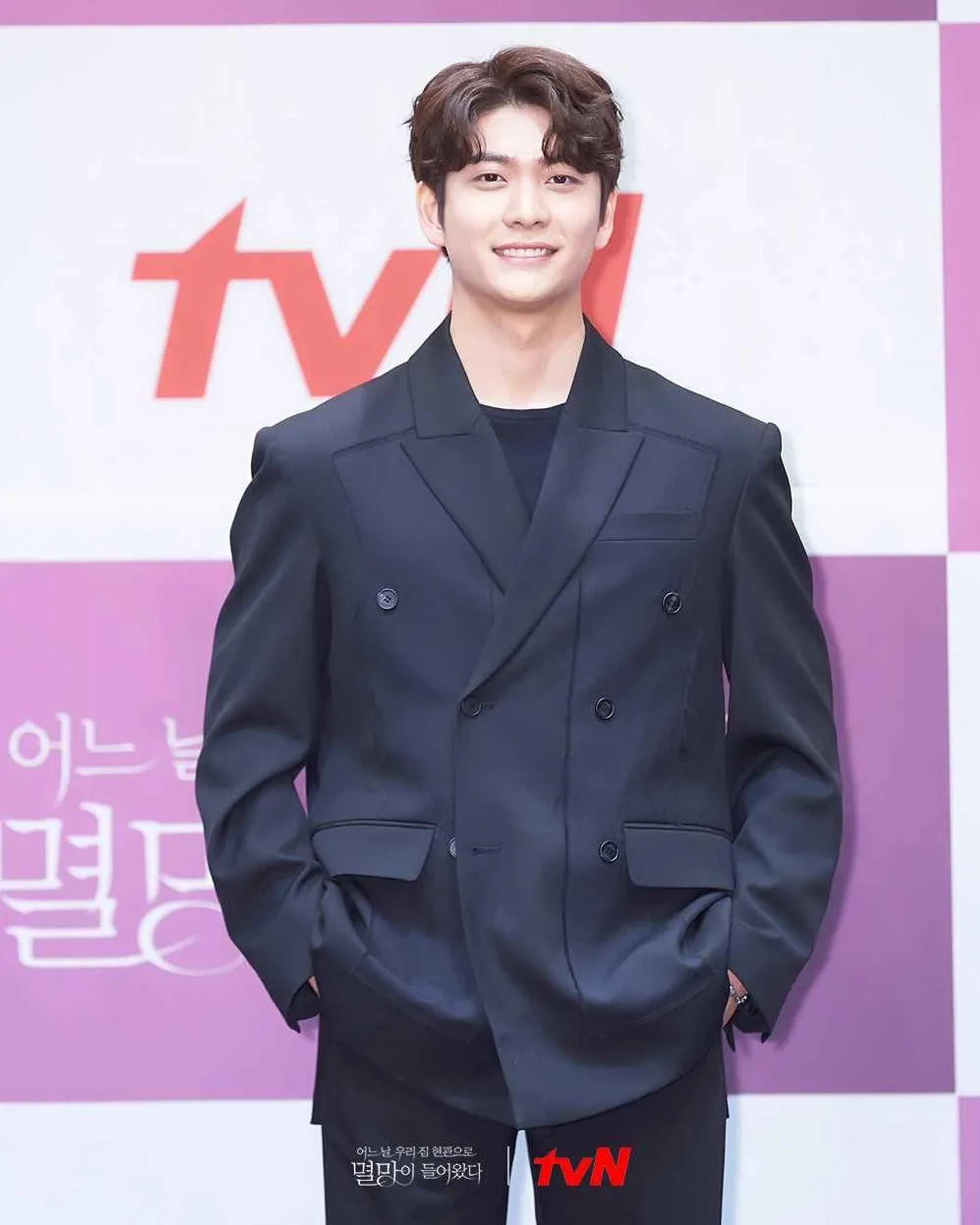 Kang Tae-oh at an event for Doom at Your Service (2021)