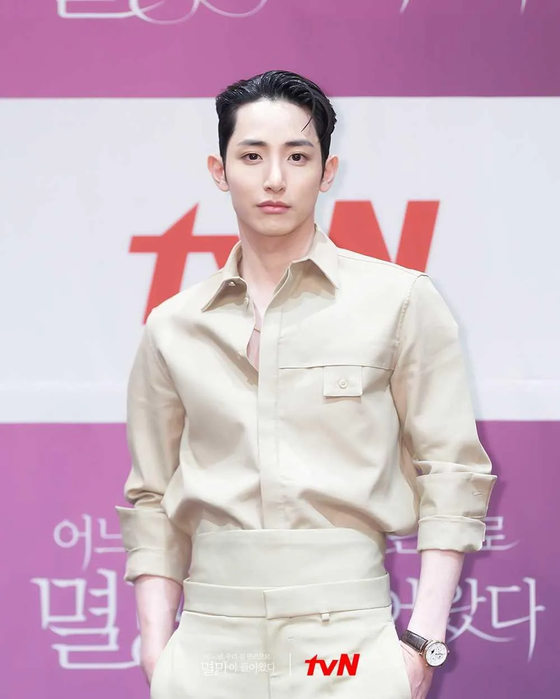 Lee Soo-hyuk at an event for Doom at Your Service (2021)