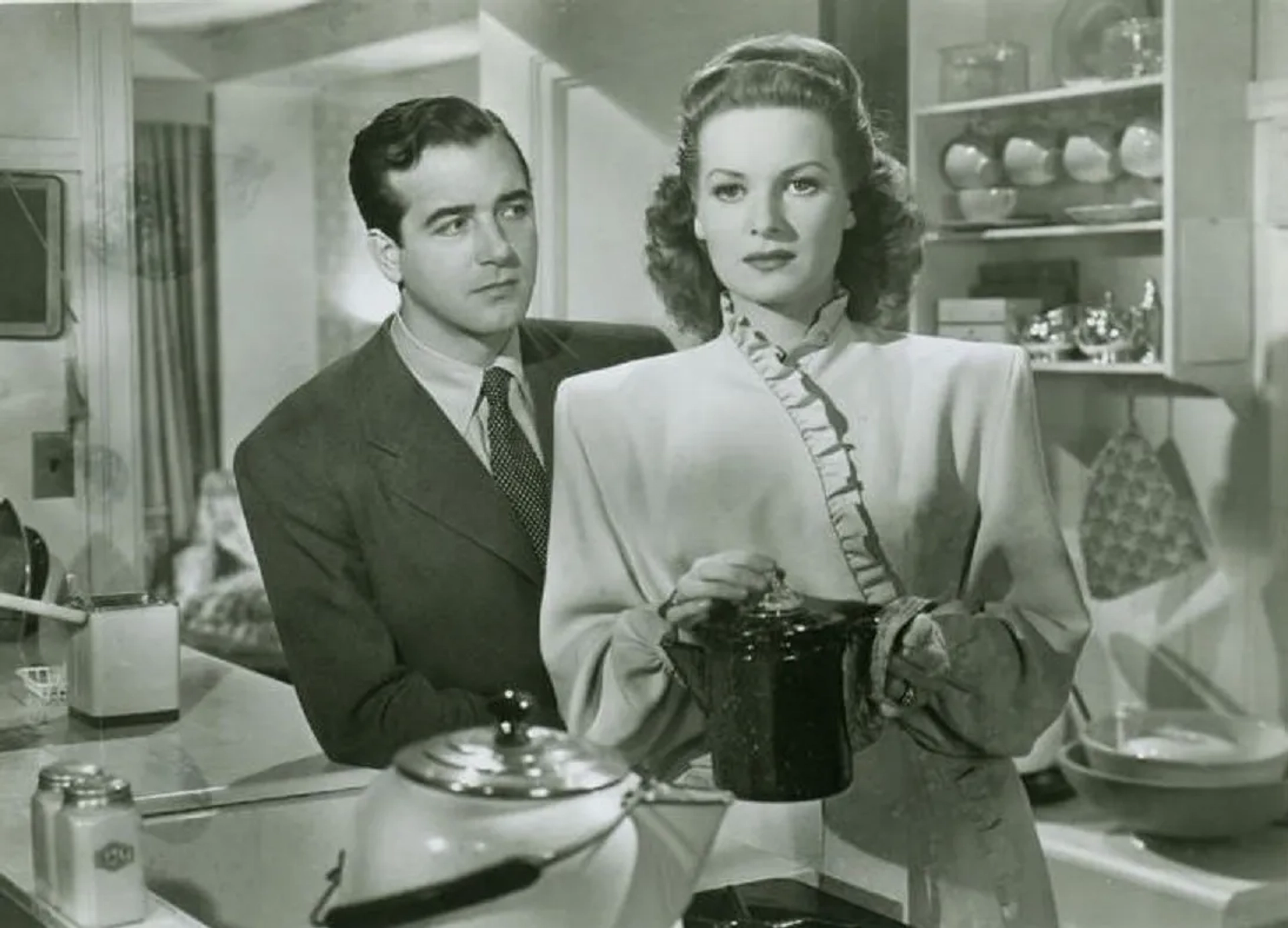 Maureen O'Hara and John Payne in Miracle on 34th Street (1947)