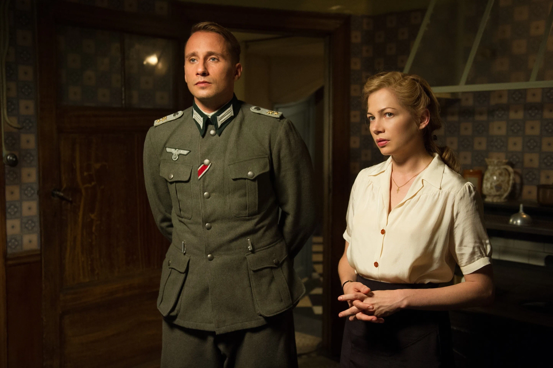 Matthias Schoenaerts and Michelle Williams in Suite Française (2014)