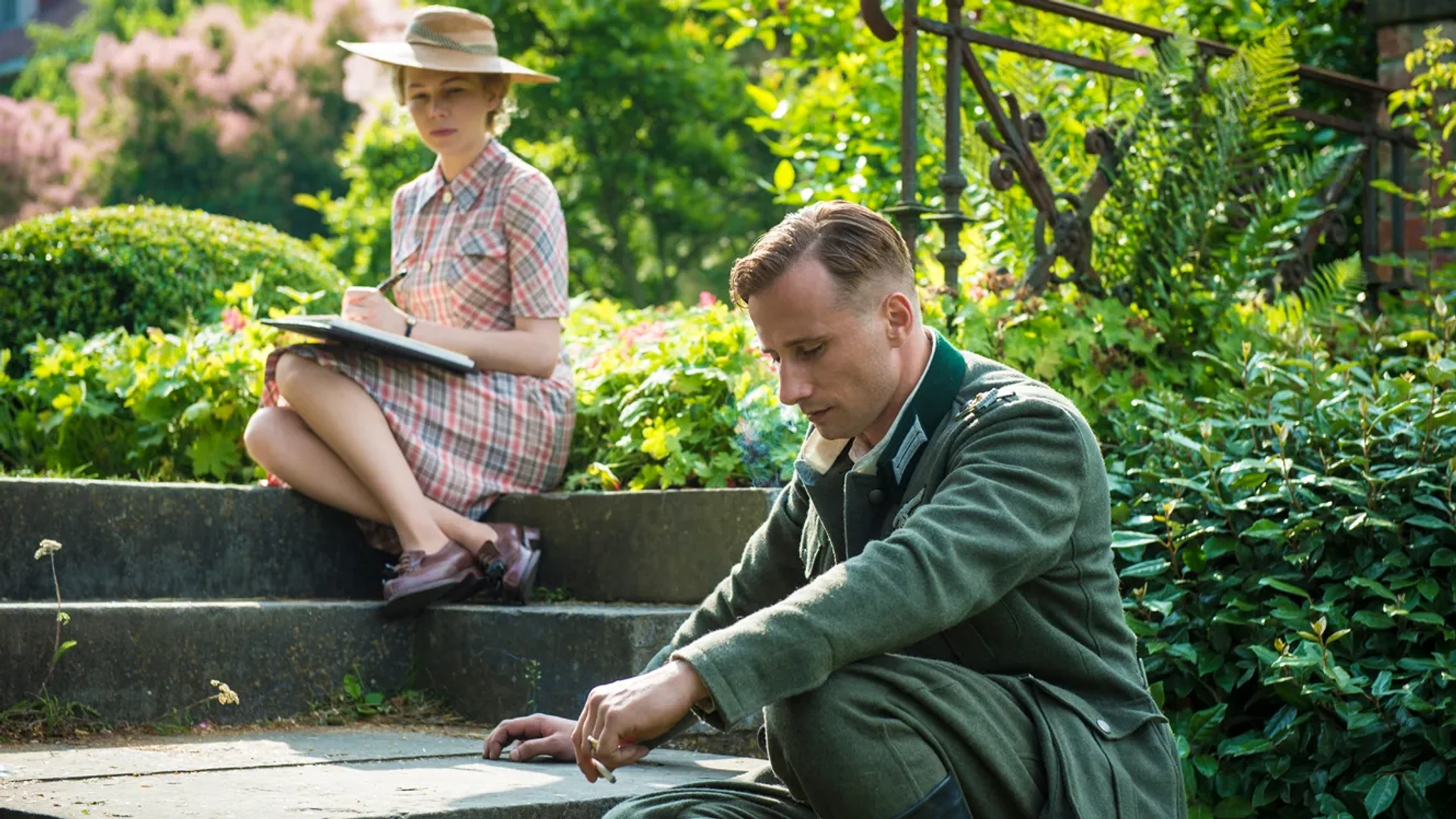 Matthias Schoenaerts and Michelle Williams in Suite Française (2014)