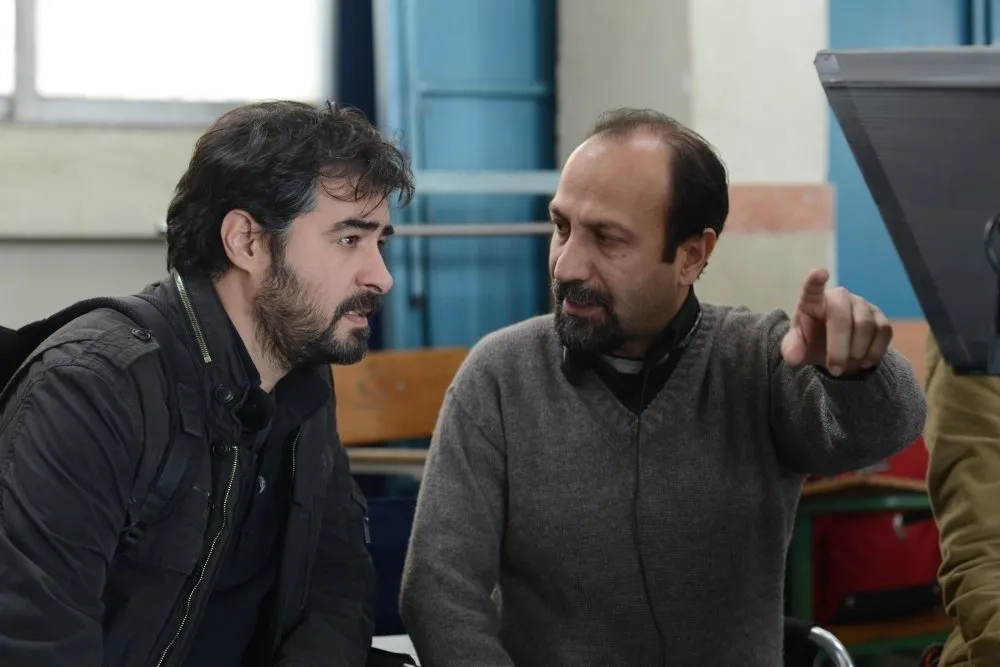 Asghar Farhadi and Shahab Hosseini in The Salesman (2016)