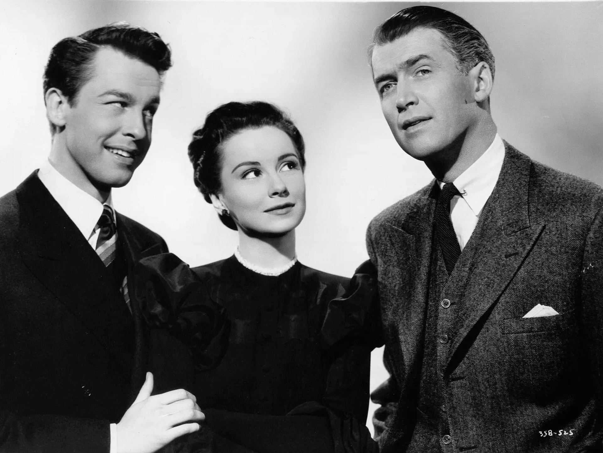 James Stewart, Joan Chandler, and John Dall in Rope (1948)