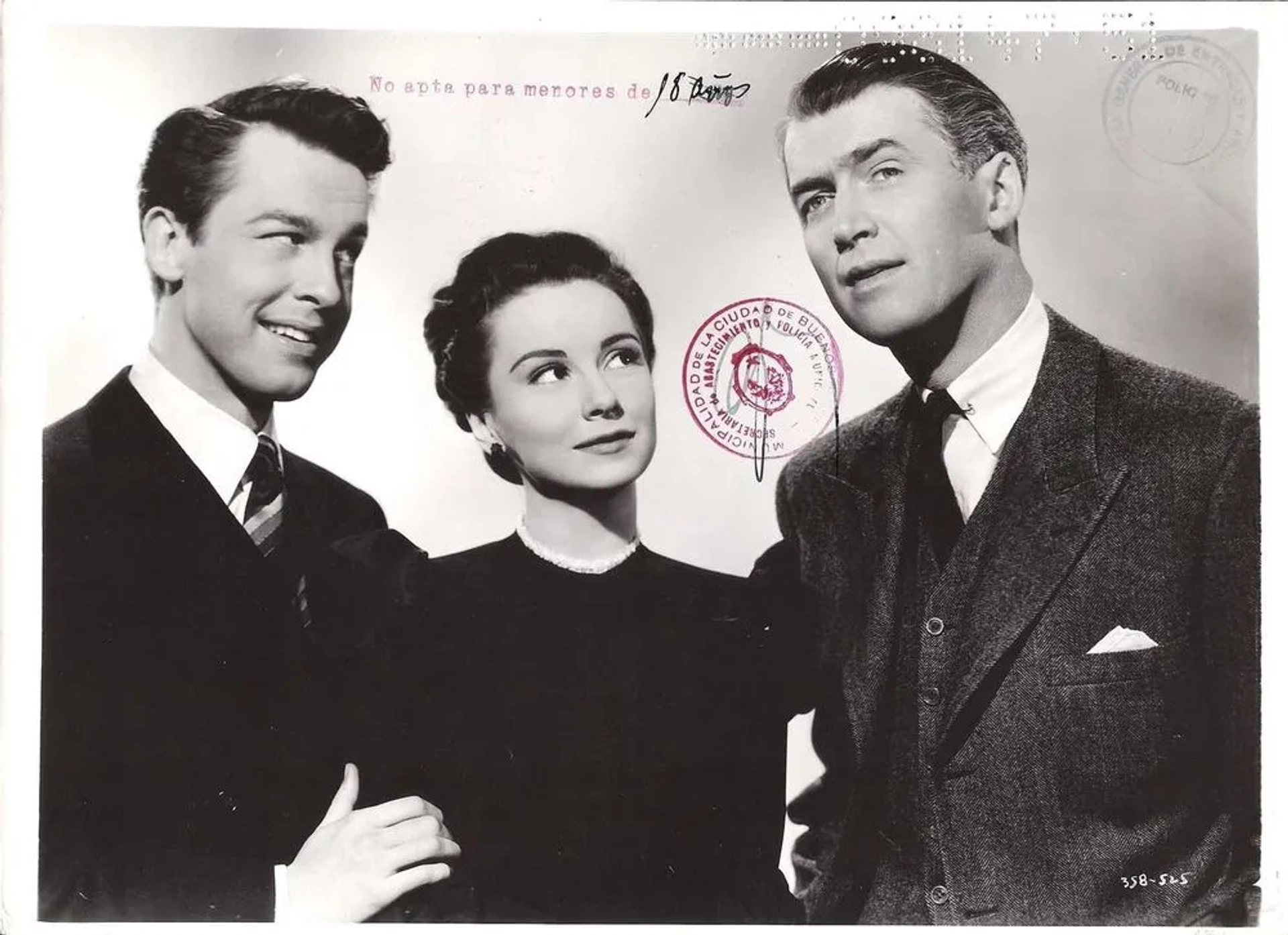 James Stewart, Joan Chandler, and John Dall in Rope (1948)