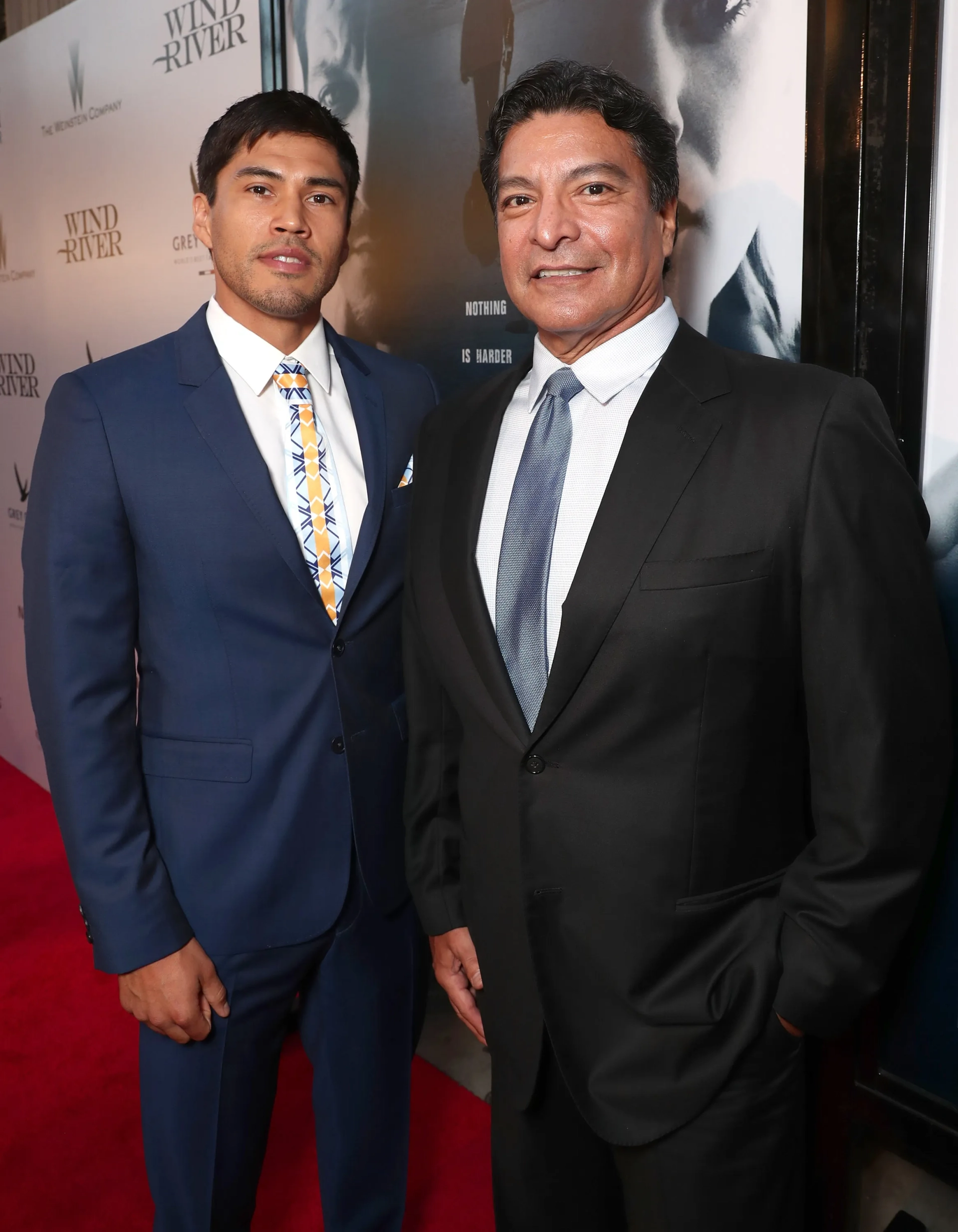 Gil Birmingham and Martin Sensmeier at an event for Wind River (2017)