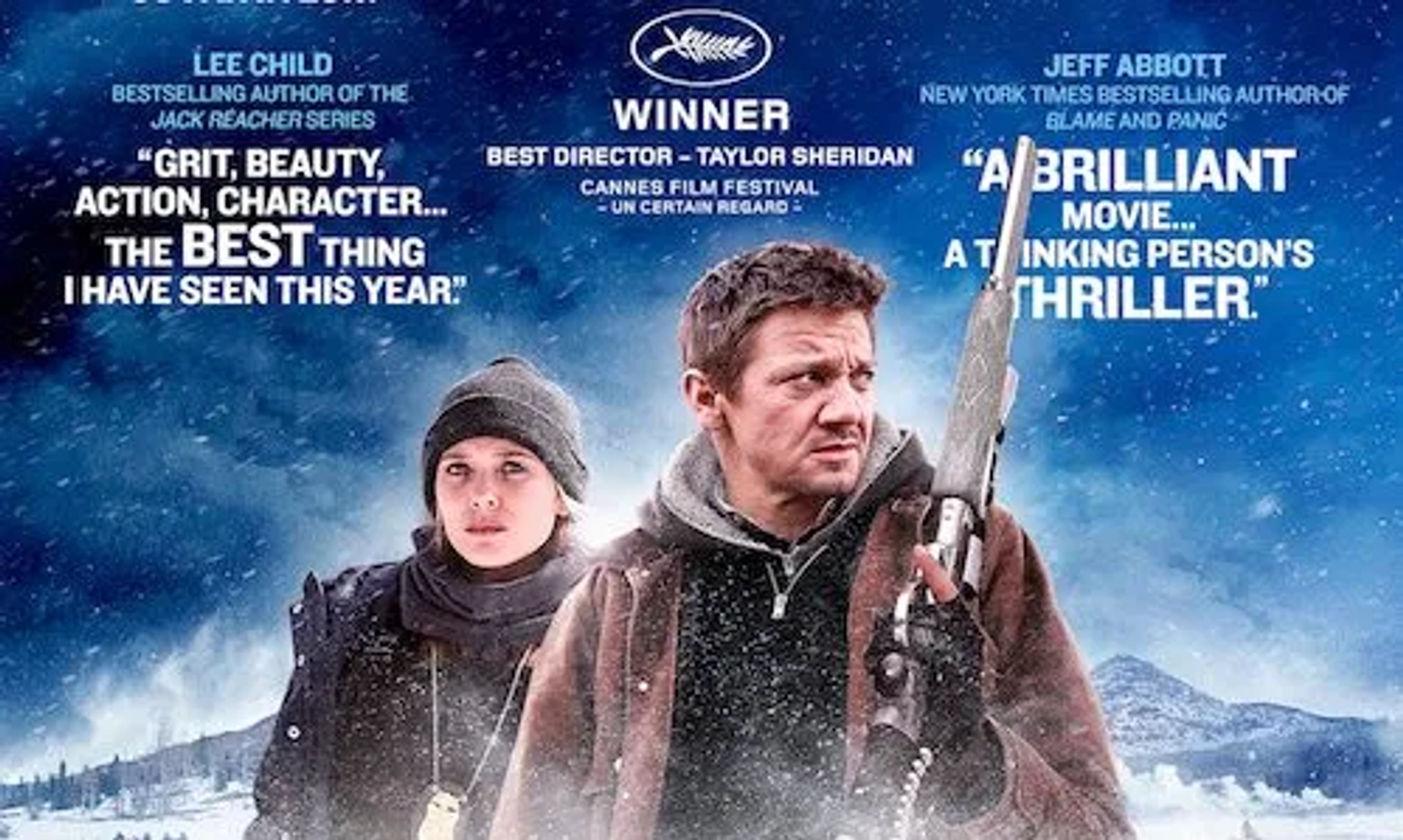 Elizabeth Olsen and Jeremy Renner in Wind River (2017)