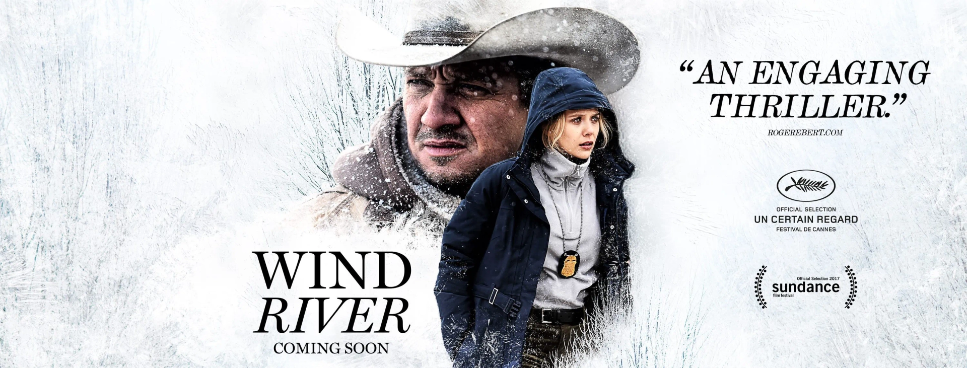 Elizabeth Olsen and Jeremy Renner in Wind River (2017)