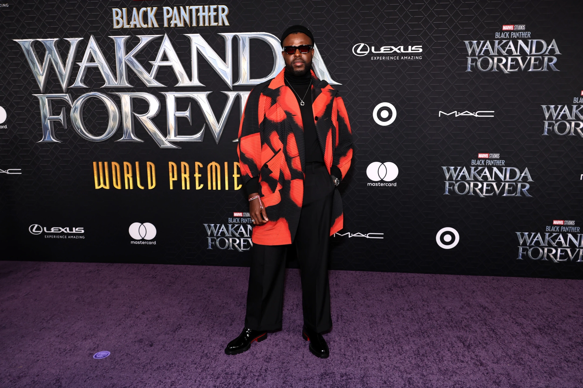 Winston Duke at an event for Black Panther: Wakanda Forever (2022)