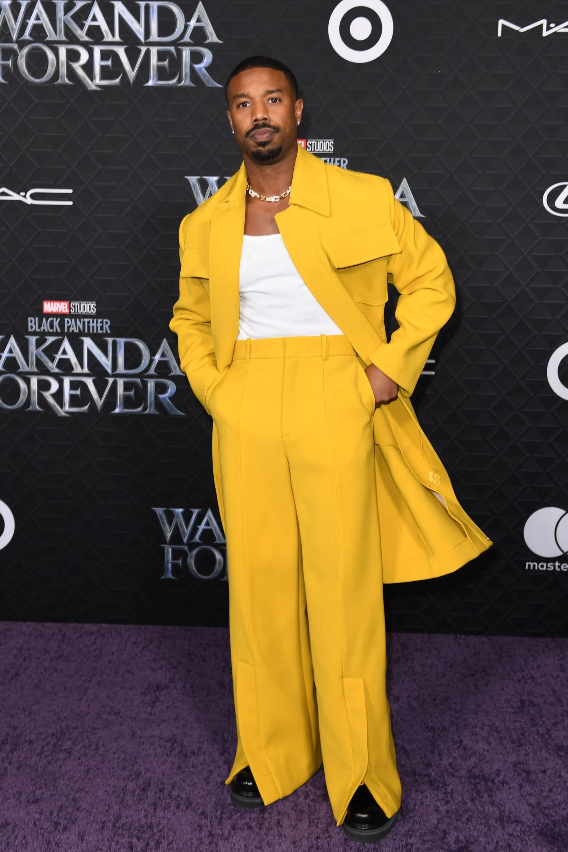 Michael B. Jordan at an event for Black Panther: Wakanda Forever (2022)