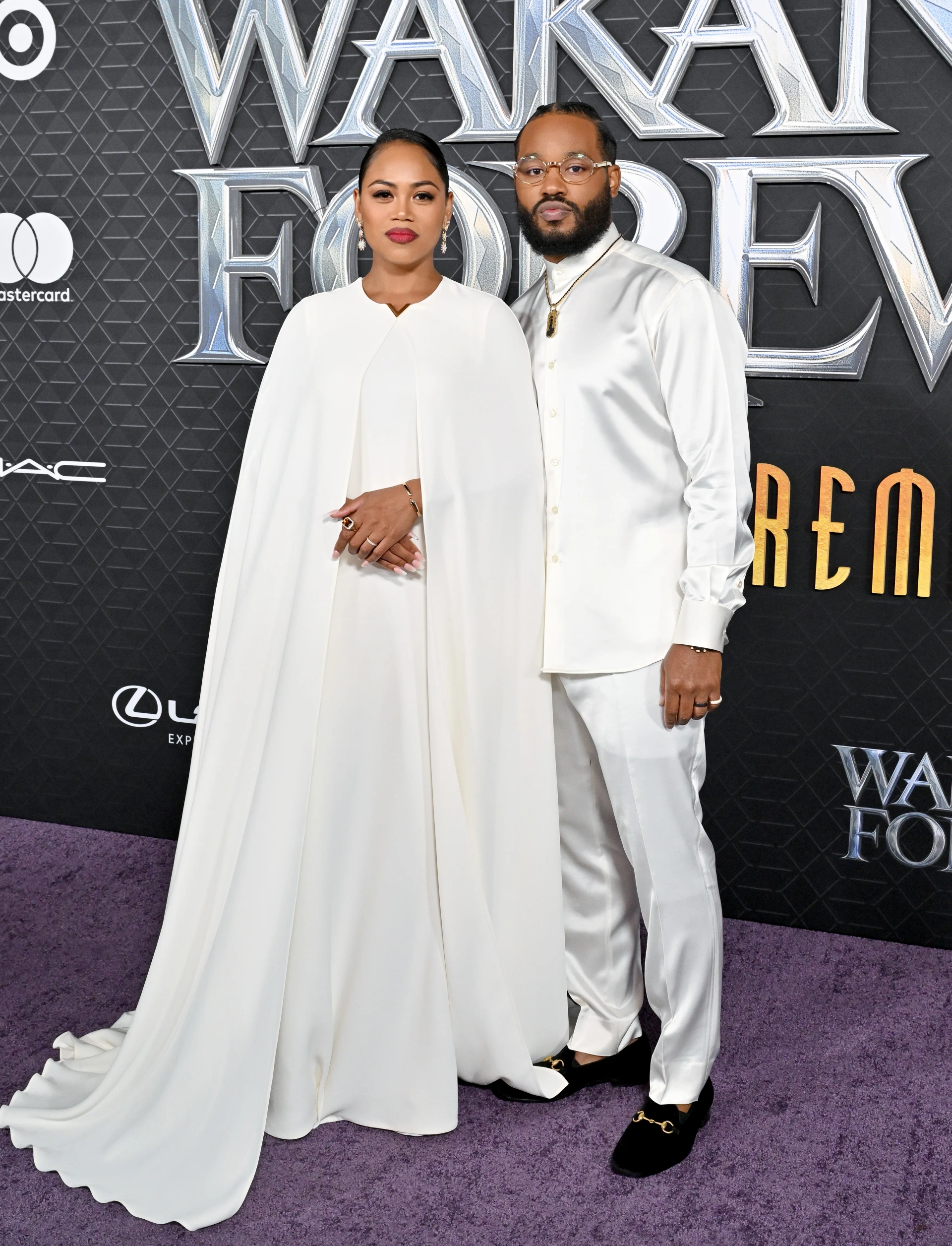 Zinzi Coogler and Ryan Coogler at an event for Black Panther: Wakanda Forever (2022)