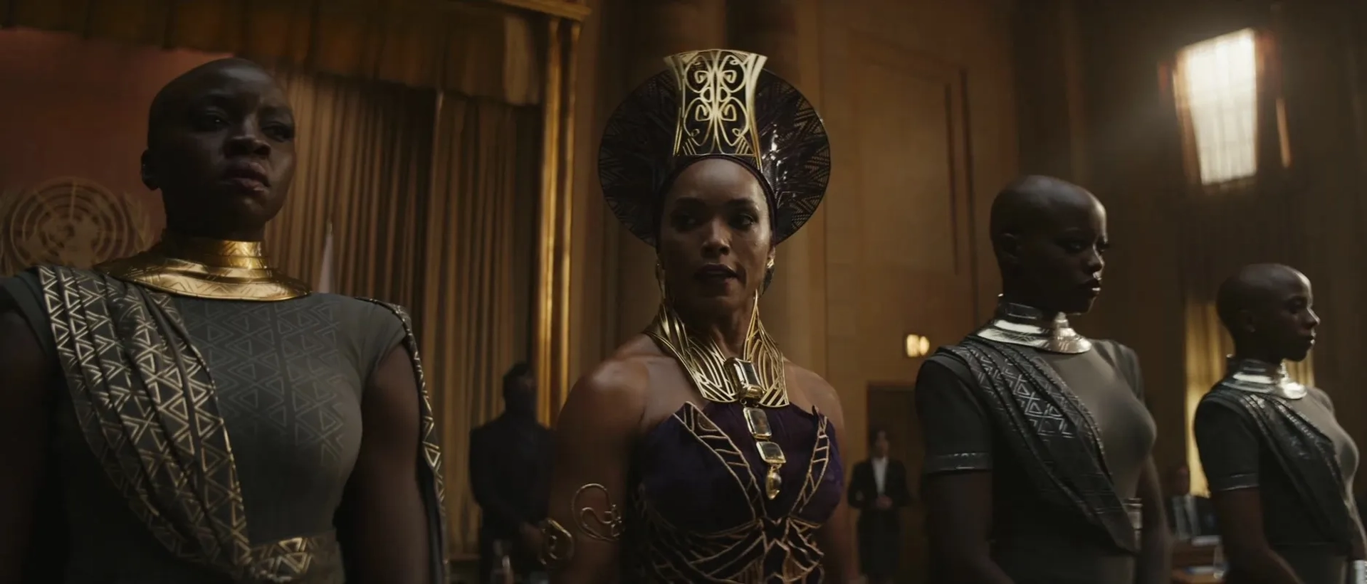 Angela Bassett, Florence Kasumba, and Danai Gurira in Black Panther: Wakanda Forever (2022)