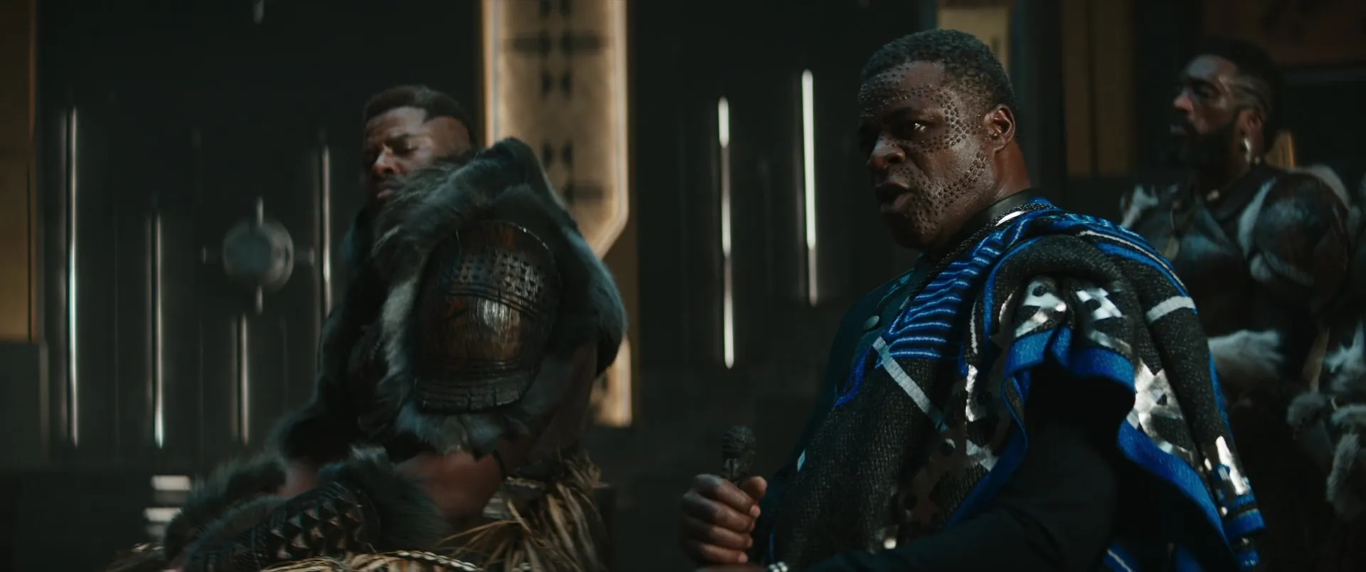 Danny Sapani and Winston Duke in Black Panther: Wakanda Forever (2022)