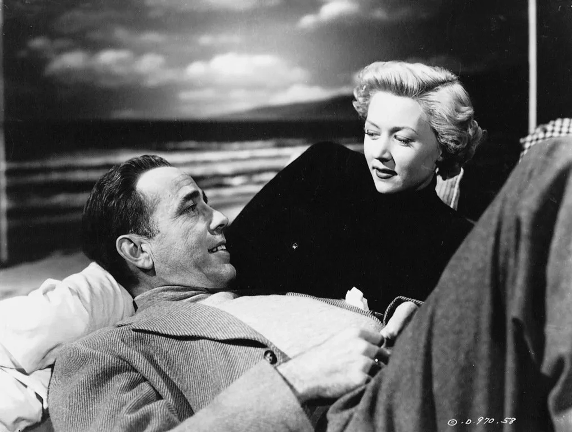 Humphrey Bogart and Gloria Grahame in In a Lonely Place (1950)