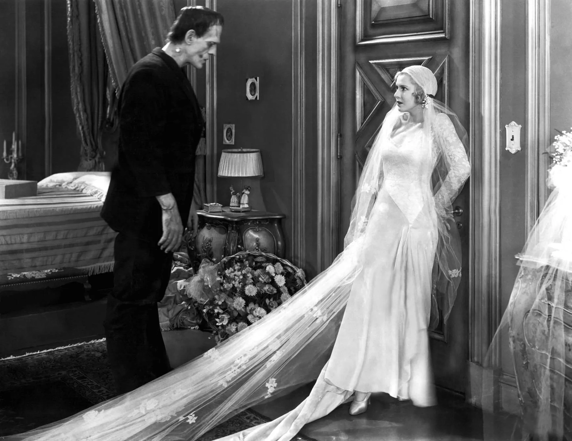 Boris Karloff and Mae Clarke in Frankenstein (1931)