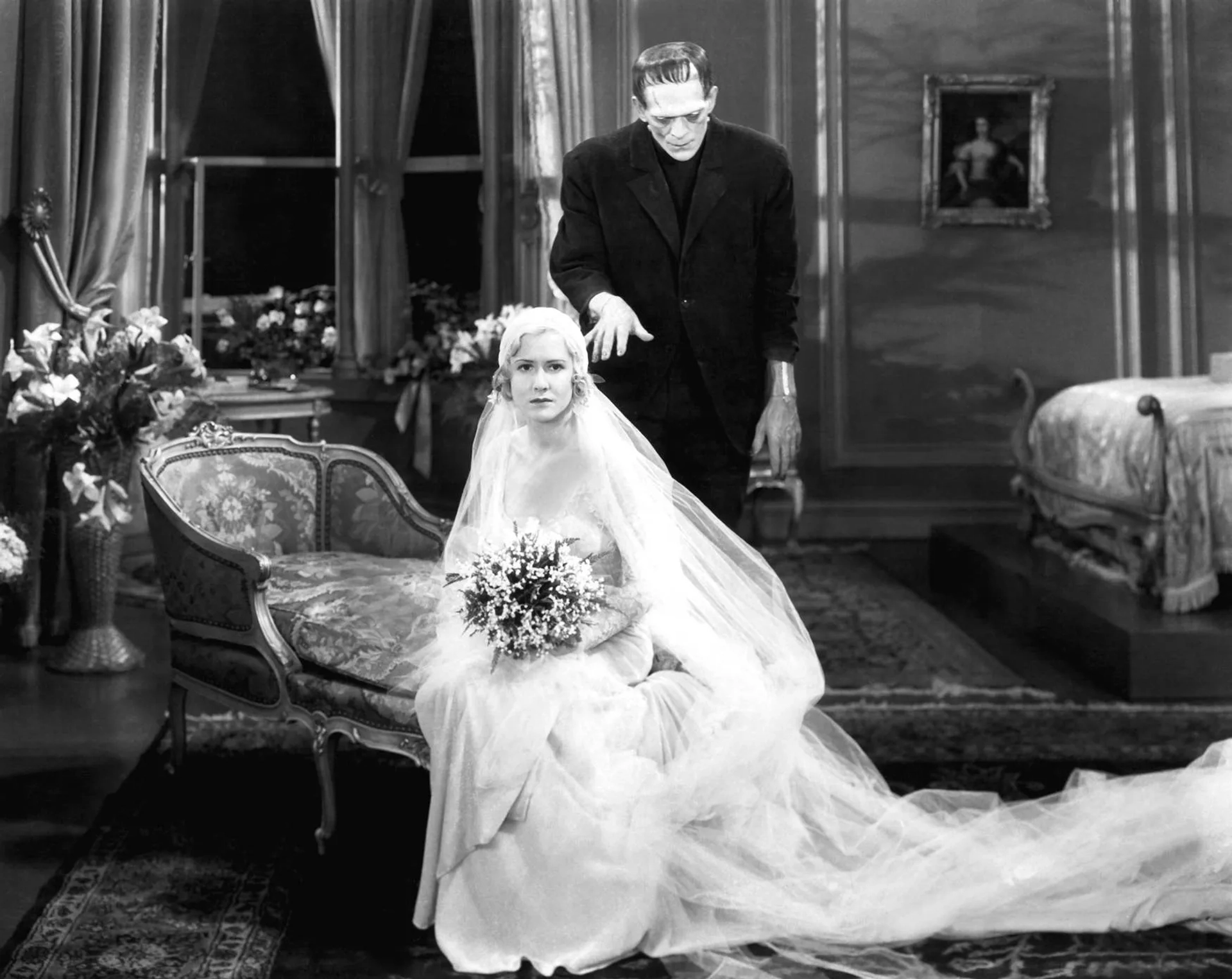 Boris Karloff and Mae Clarke in Frankenstein (1931)