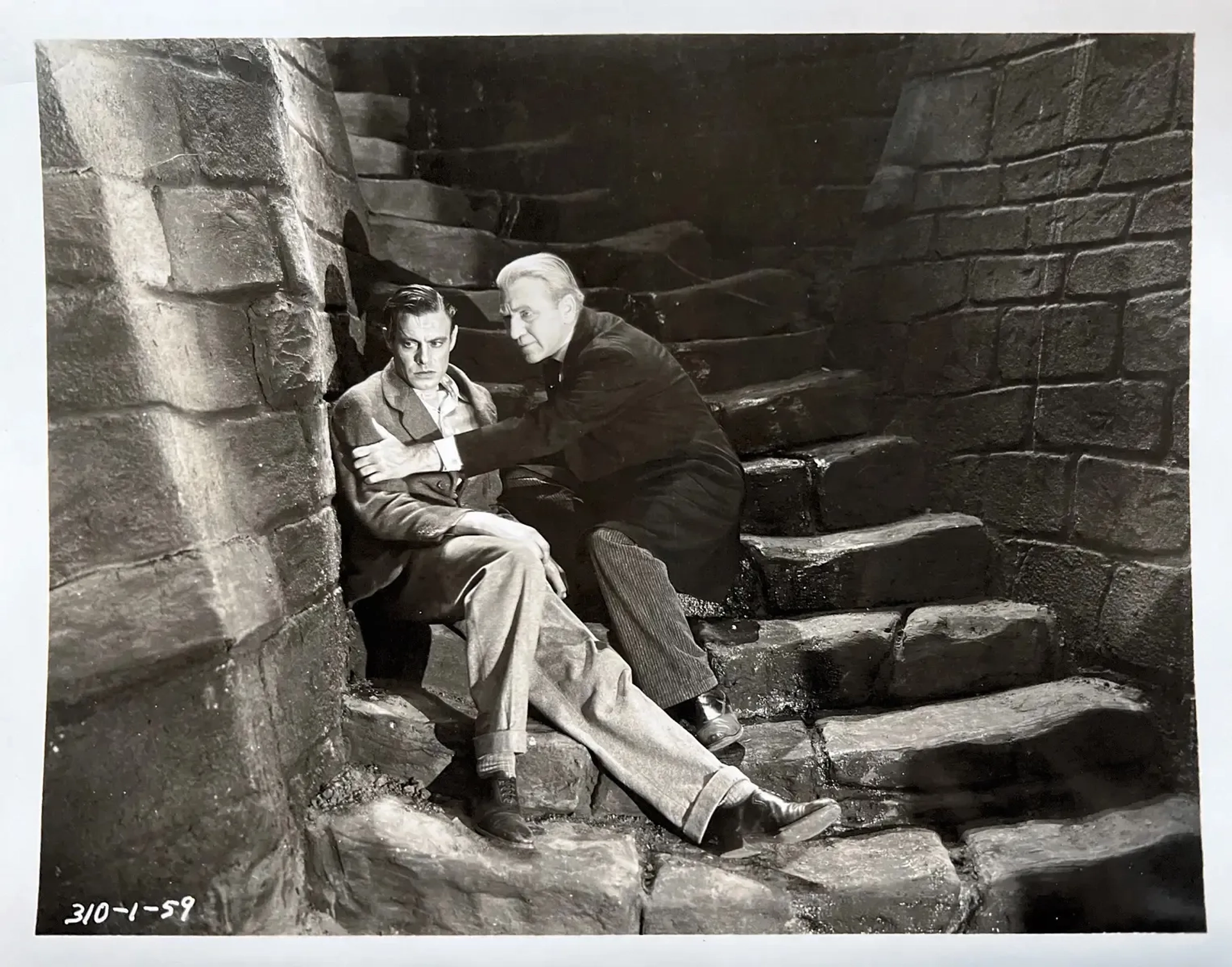 Colin Clive and Edward Van Sloan in Frankenstein (1931)