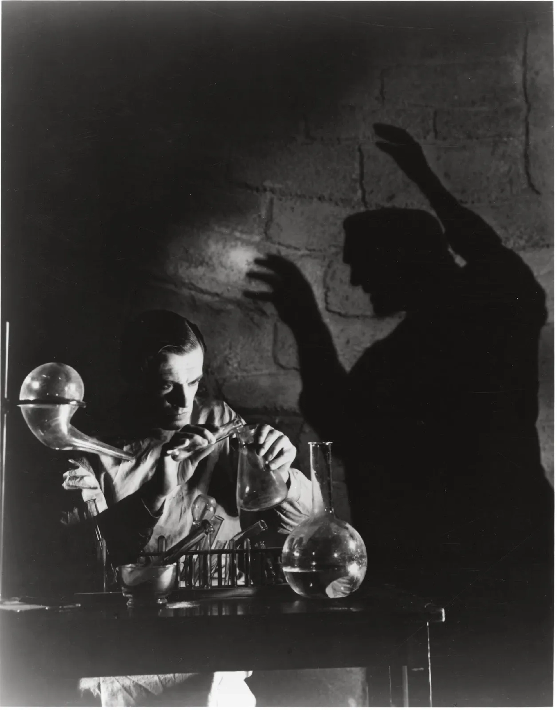 Boris Karloff and Colin Clive in Frankenstein (1931)