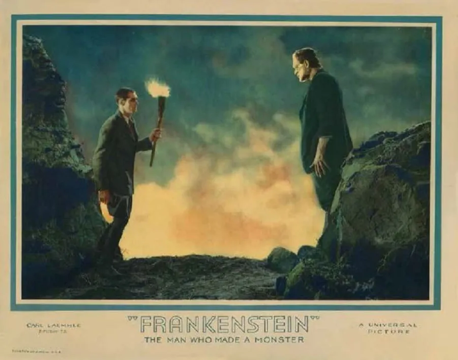 Boris Karloff and Colin Clive in Frankenstein (1931)