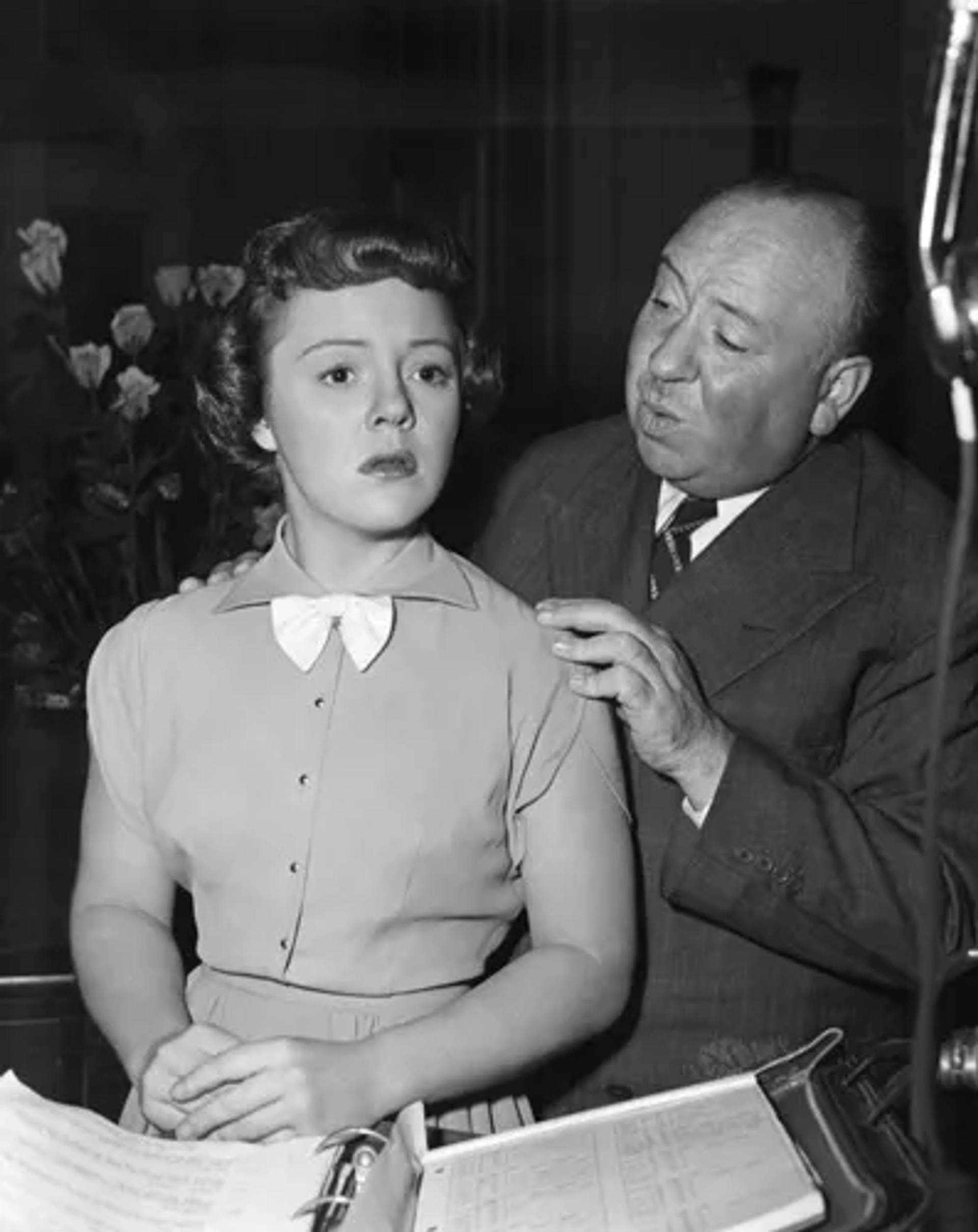 Alfred Hitchcock and Patricia Hitchcock in Strangers on a Train (1951)