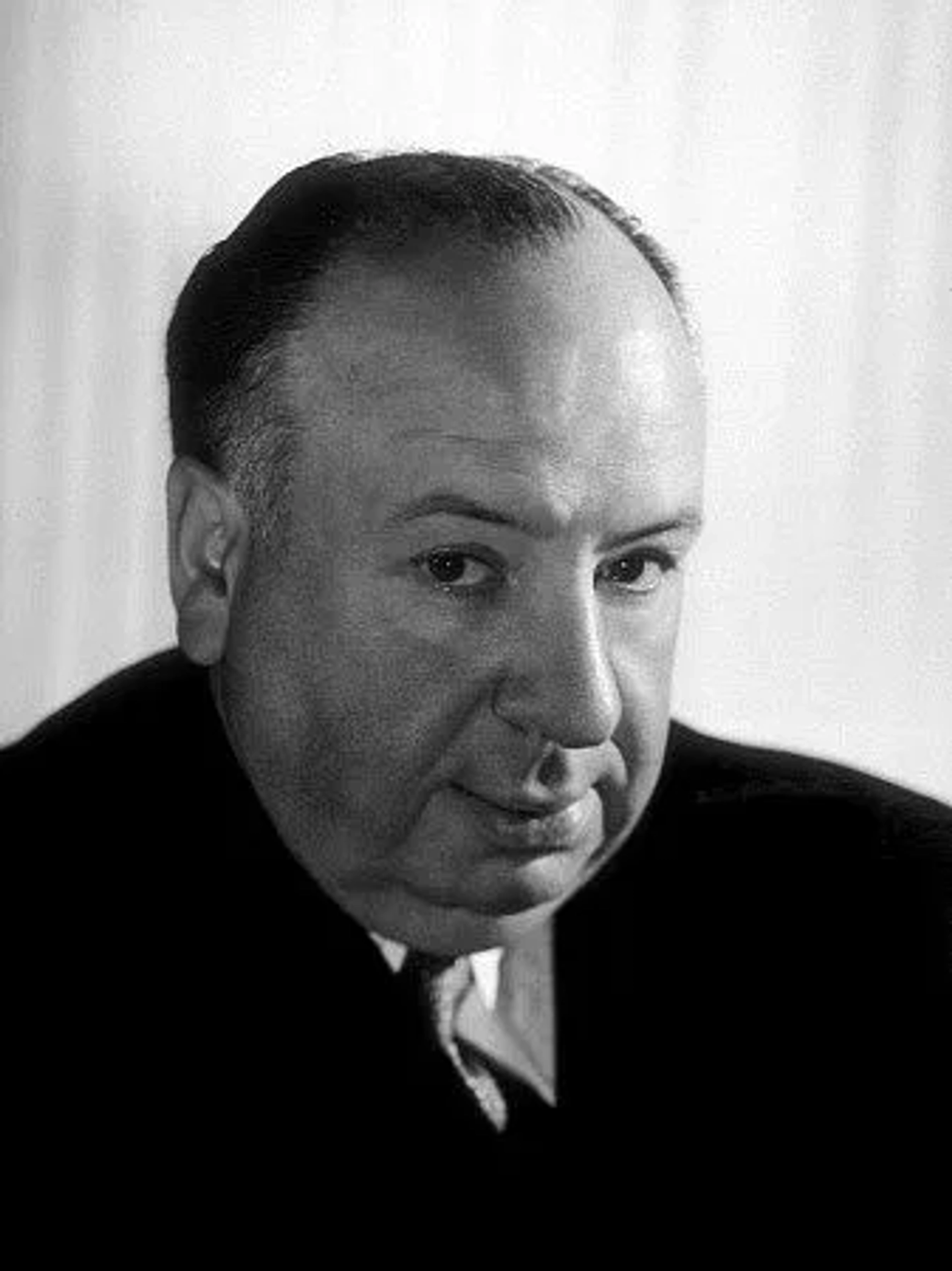 Alfred Hitchcock, director of "Strangers On A Train," 1951.